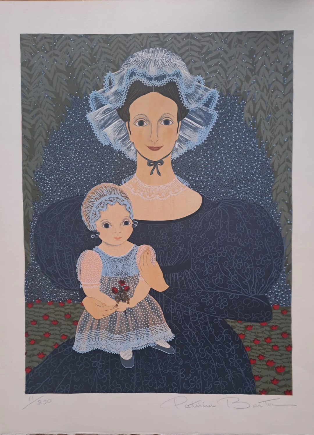 Patricia Barton - La femme et l’enfant- Lithographie originale, signée
