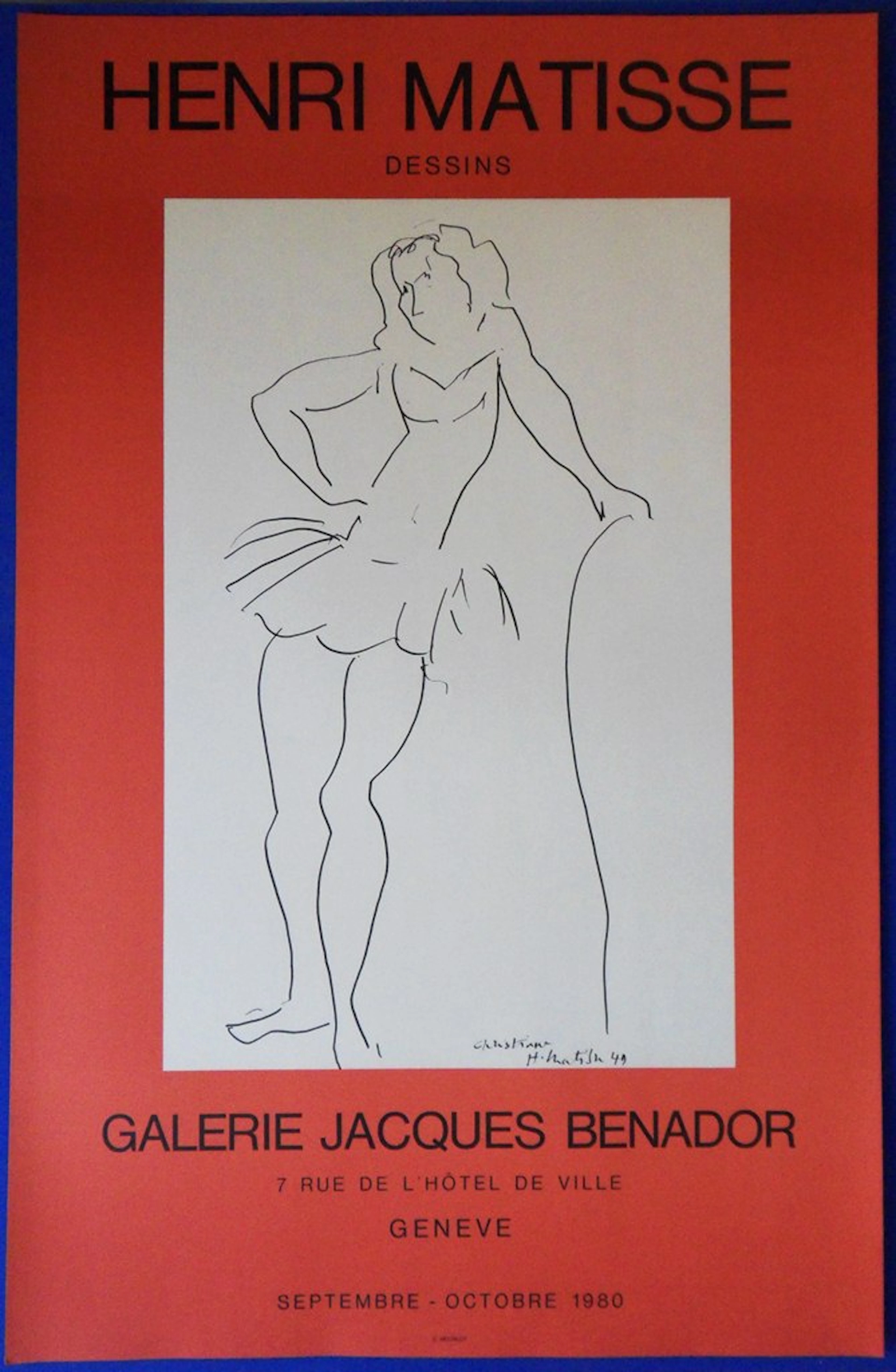 Henri MATISSE - Christiane - Danseuse, Affiche lithographique signée