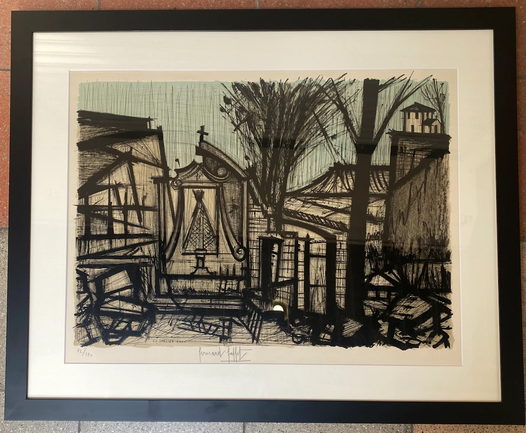 Bernard Buffet - Dans la Montagne Lithographie signée et numerotée 1990