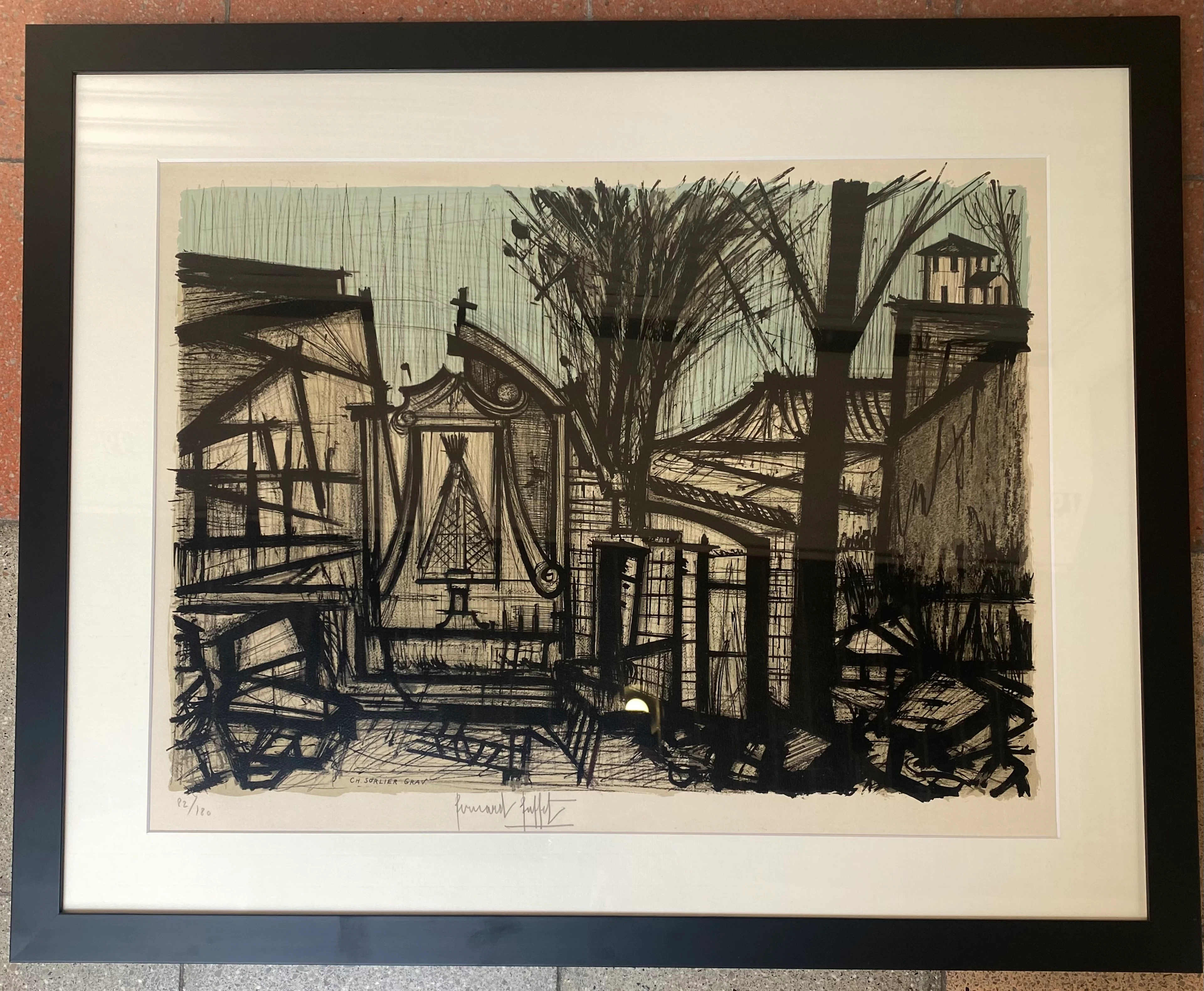 Bernard Buffet - Dans la Montagne Lithographie signée et numerotée 1990