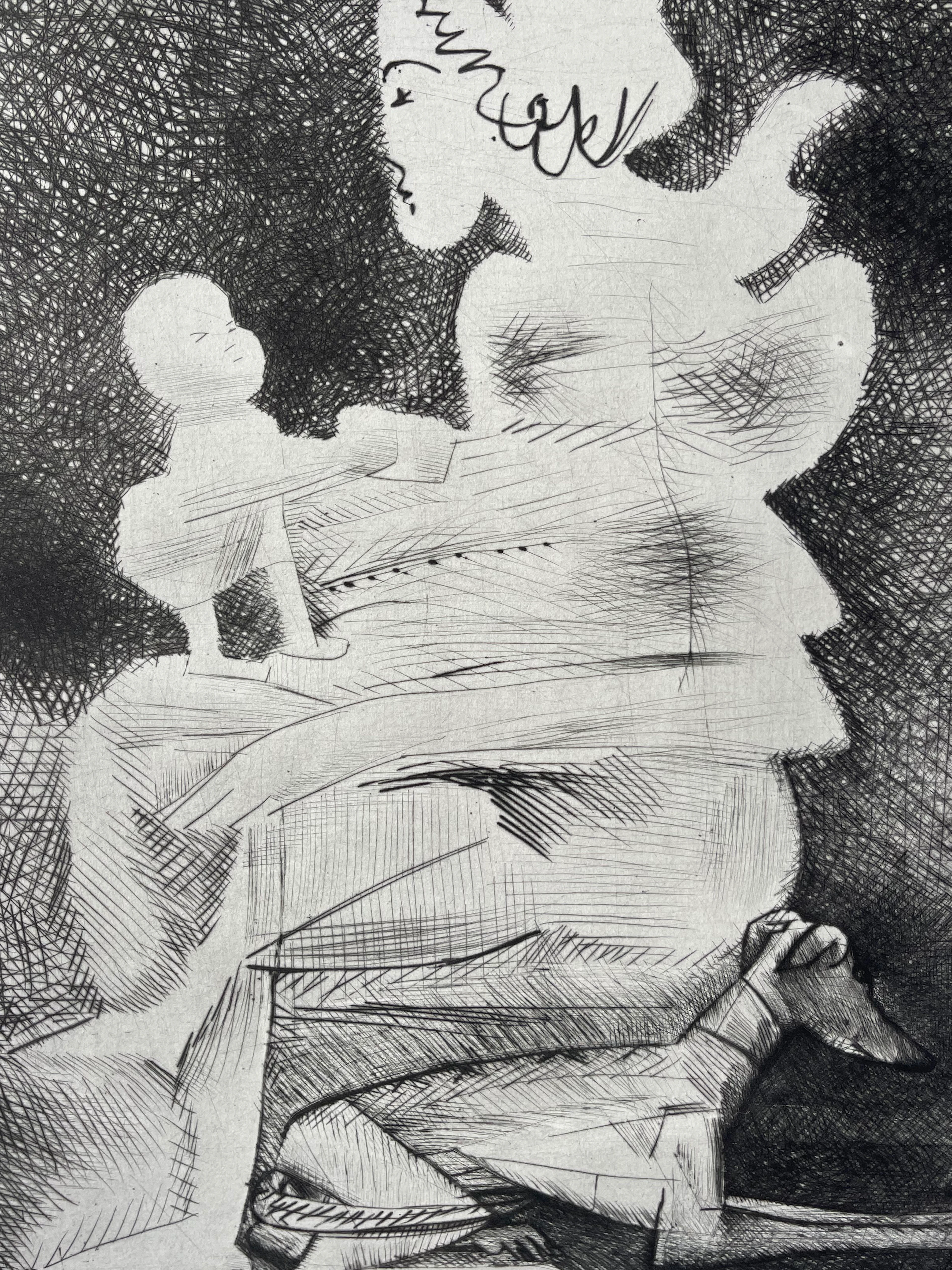 Javier Vilato - Femme et enfant - Gravure numérotée & signée