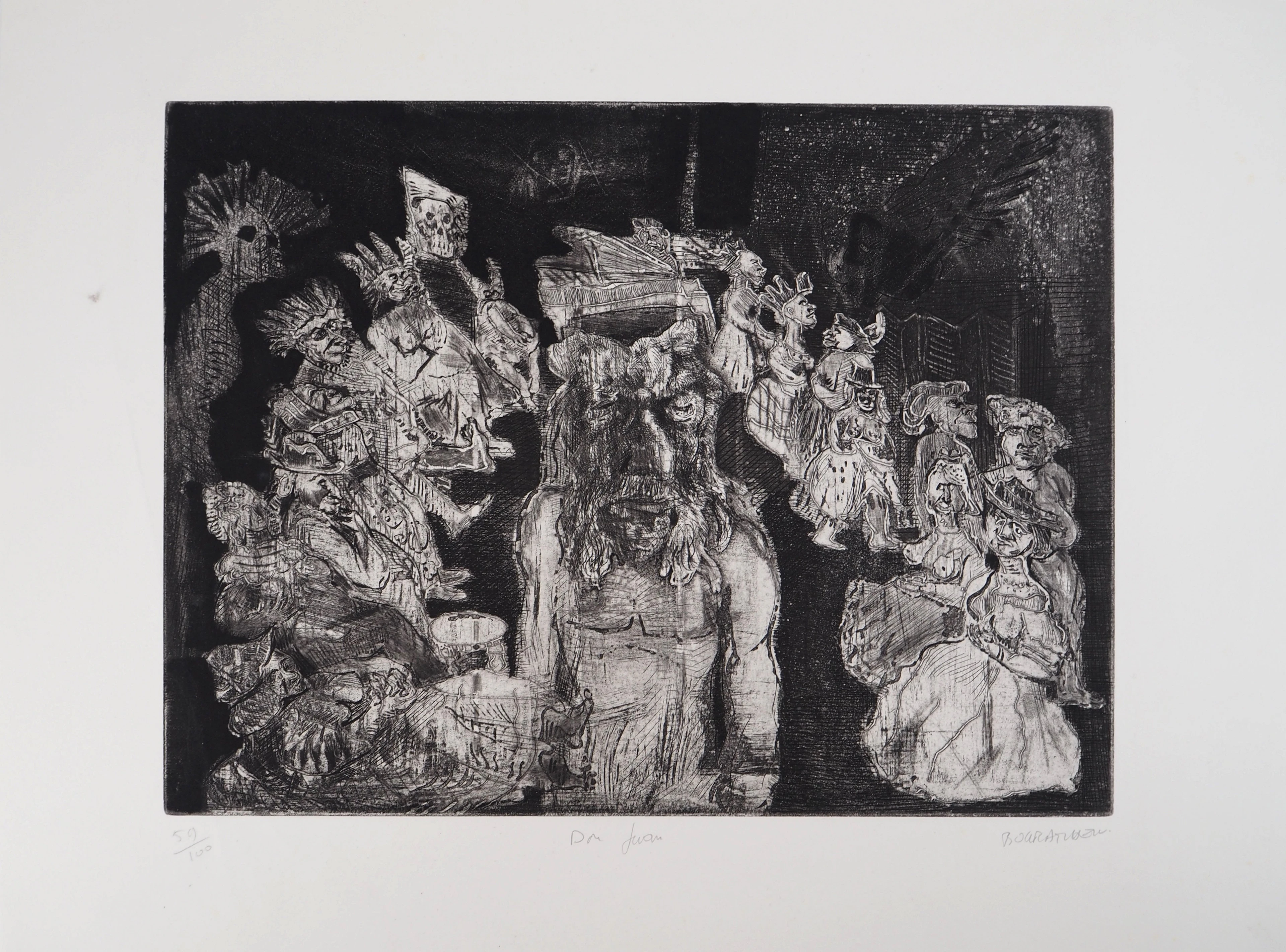 Claude BOGRATCHEW - Don Juan - Gravure originale, signée