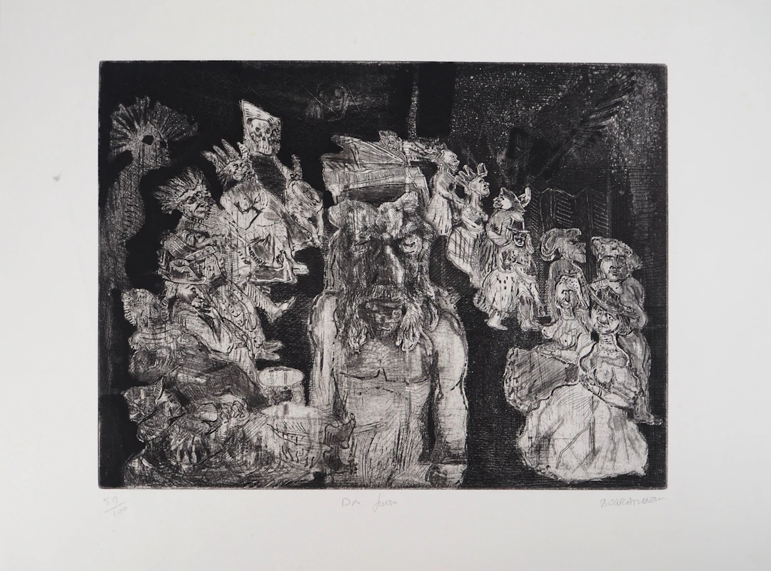 Claude BOGRATCHEW - Don Juan - Gravure originale, signée