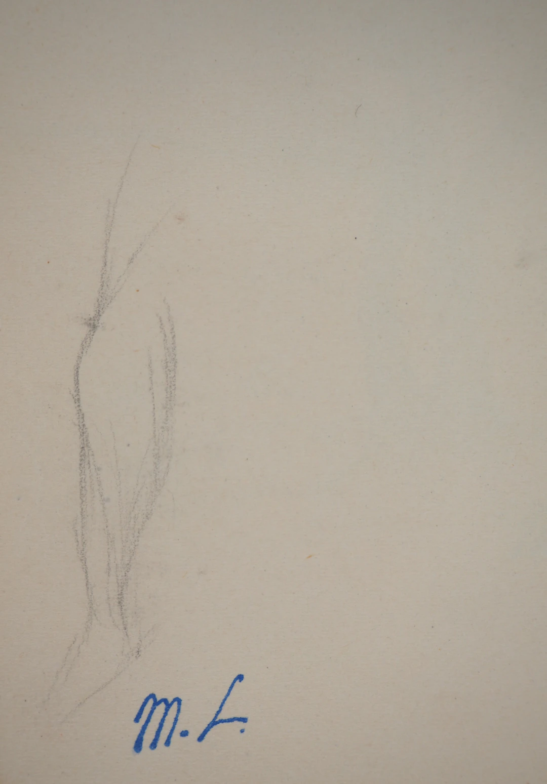 Marie LAURENCIN : Etude de jambe, dessin original signé