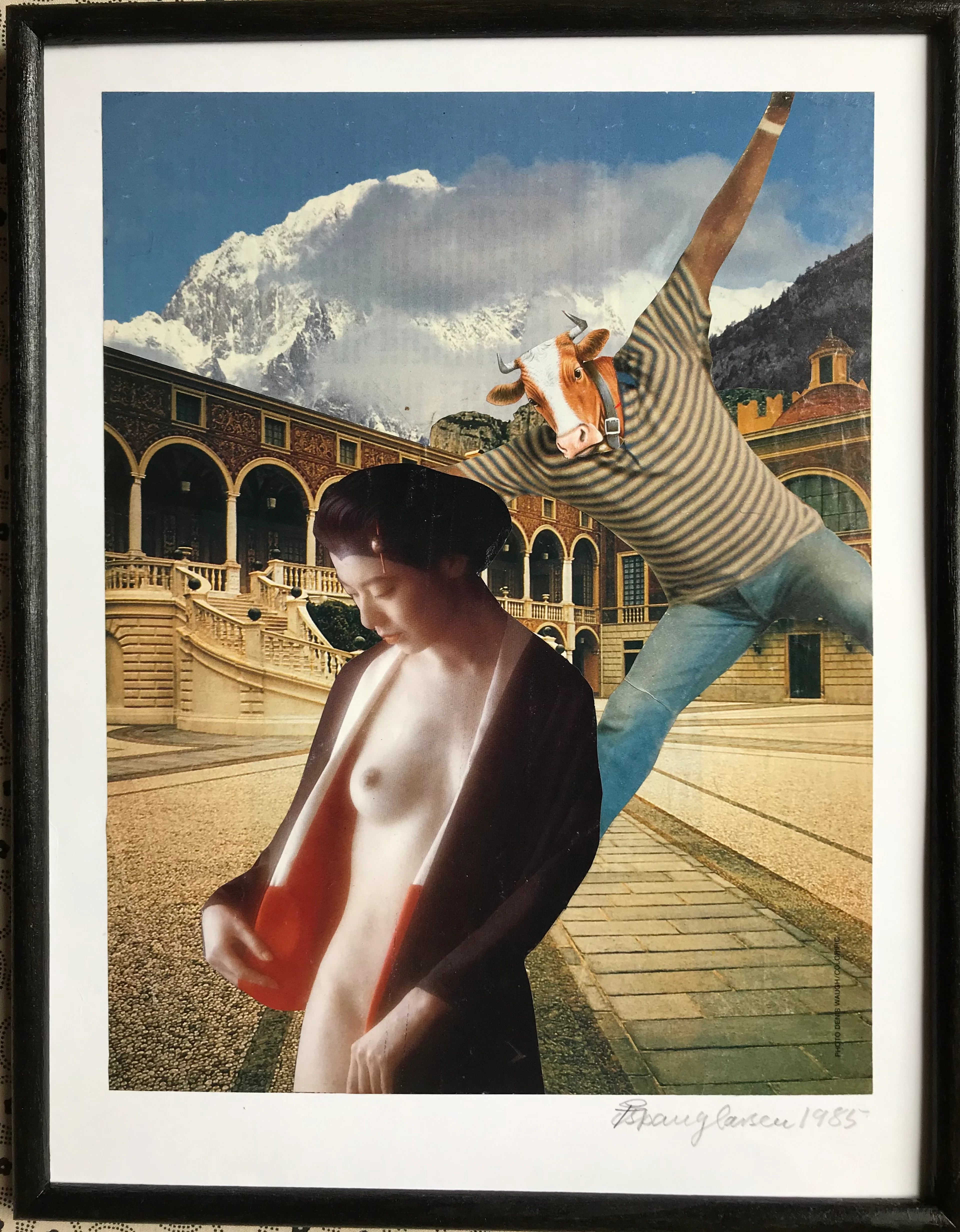 Anker SPANG LARSEN - Minotaure, 1985 - Photomontage-collage signé