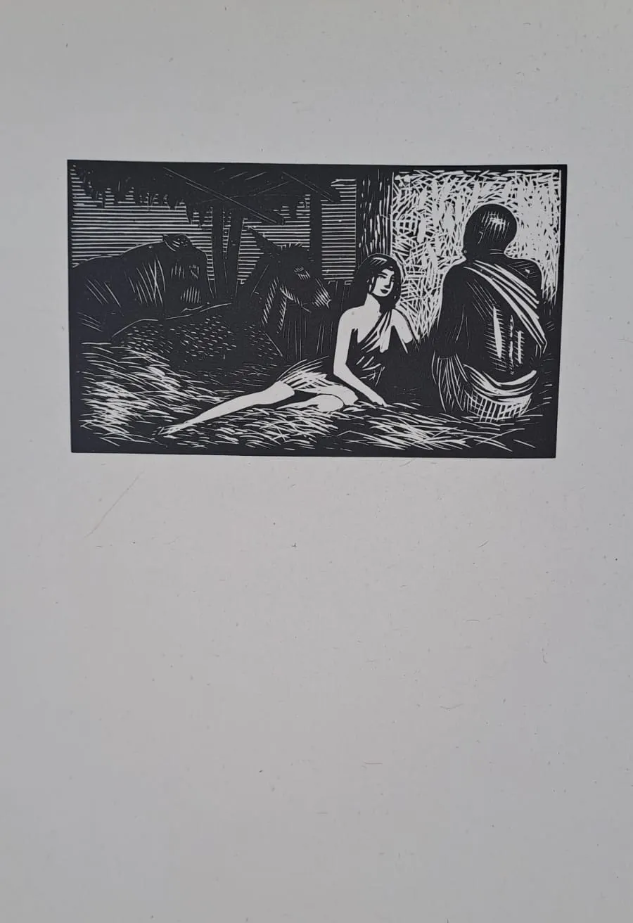 Charles-Emile Egli dit Carlègle - Thaïs et le moine - Bois gravé