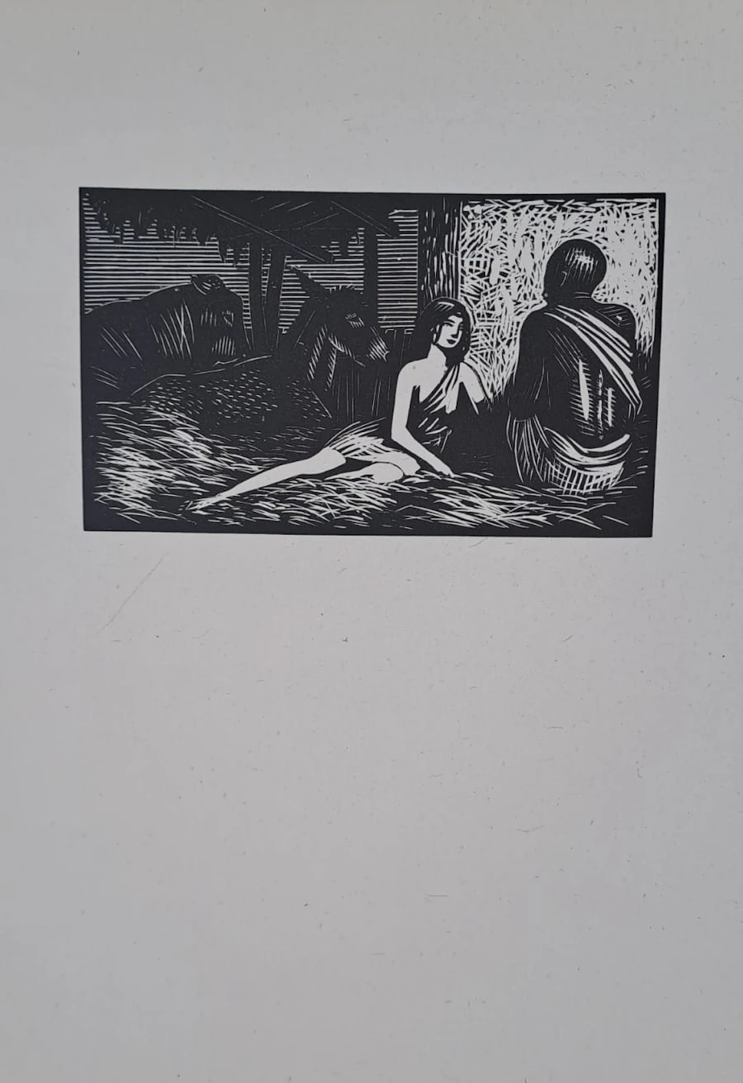 Charles-Emile Egli dit Carlègle - Thaïs et le moine - Bois gravé