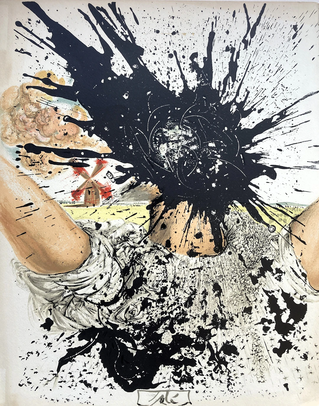 Salvador DALI - Don Quichotte, 1957, lithographie