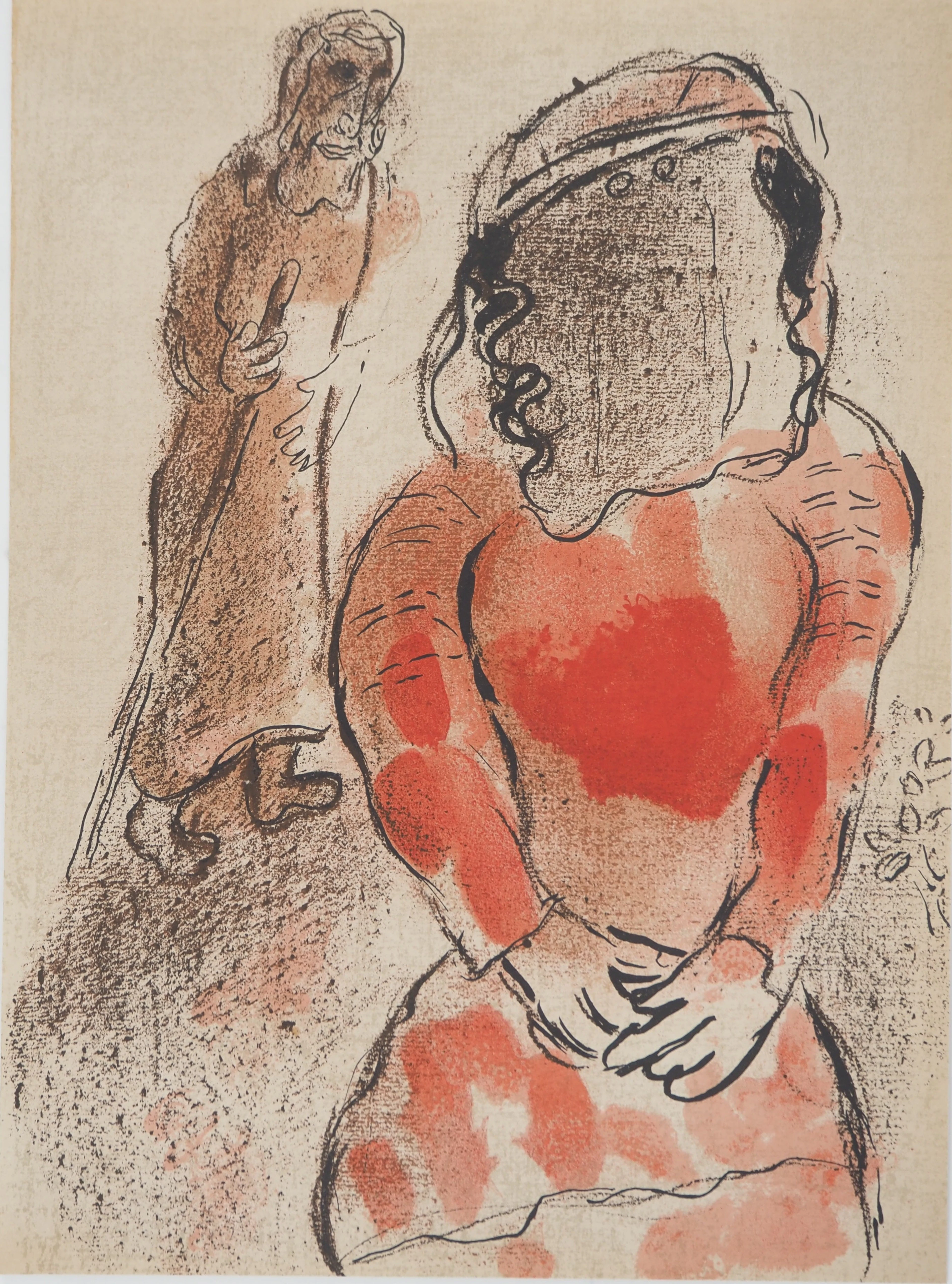 Marc CHAGALL : La Bible, La belle fille de Judas, Lithographie originale