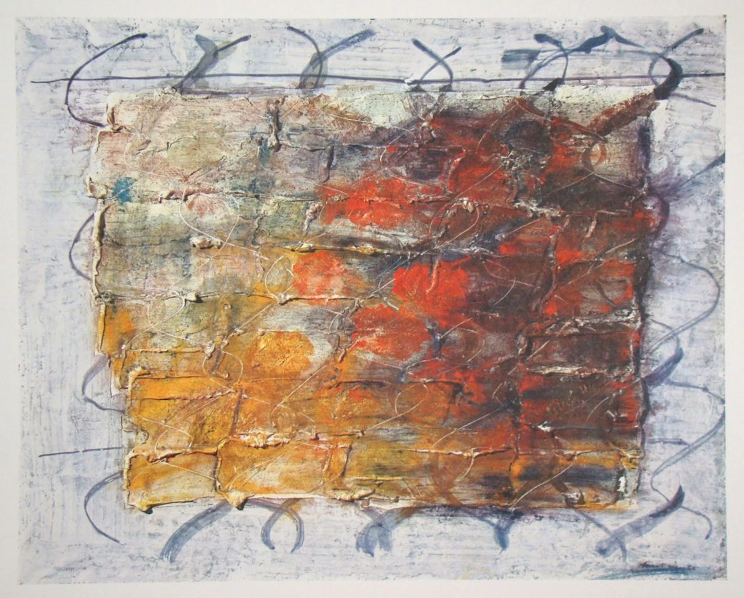 Jean FAUTRIER (d'après) - Néons, 1963 - Lithographie offset signée et datée