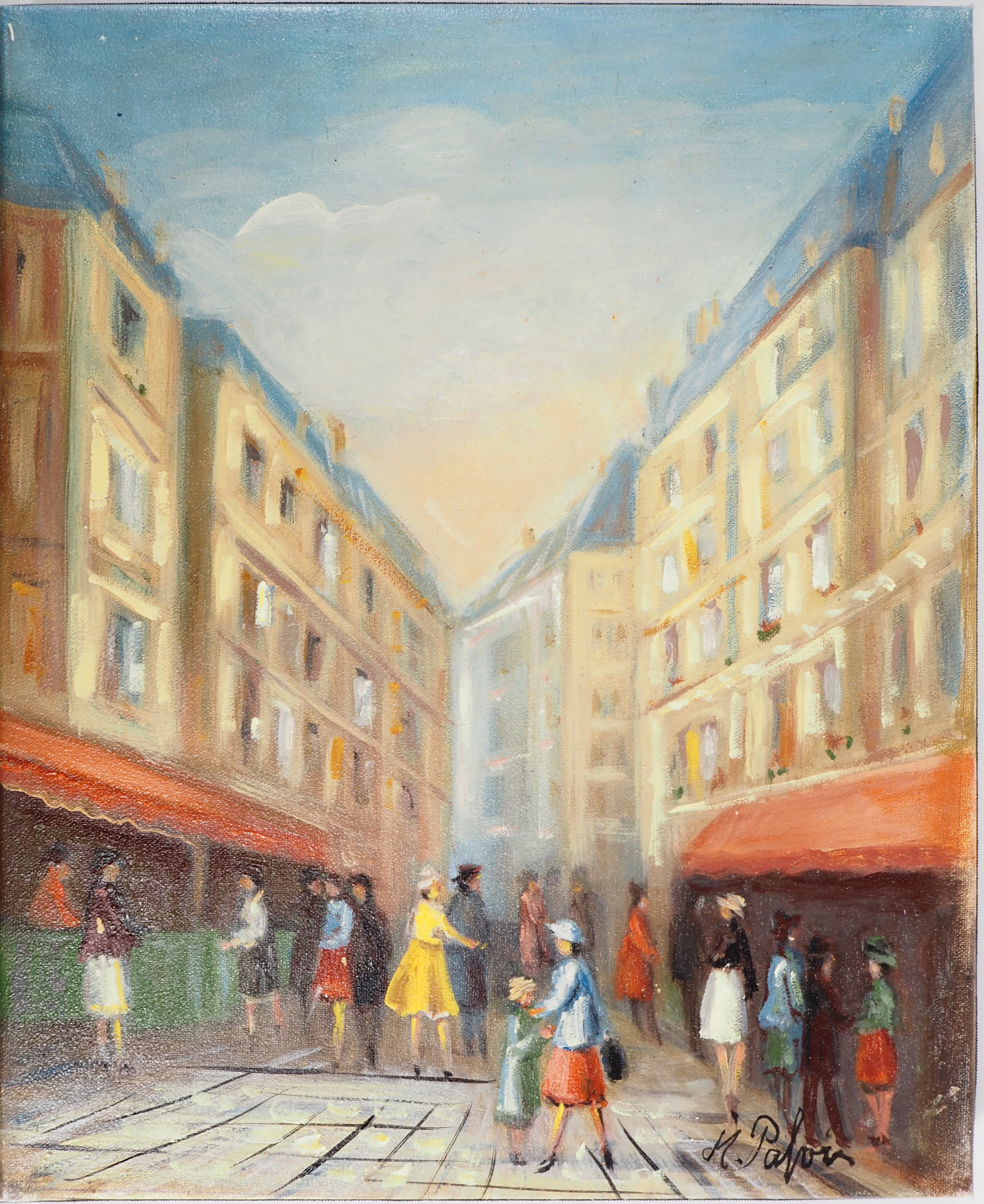 Michel PABOIS - Paris : Quartier Latin : rue Tournefort - Huile sur