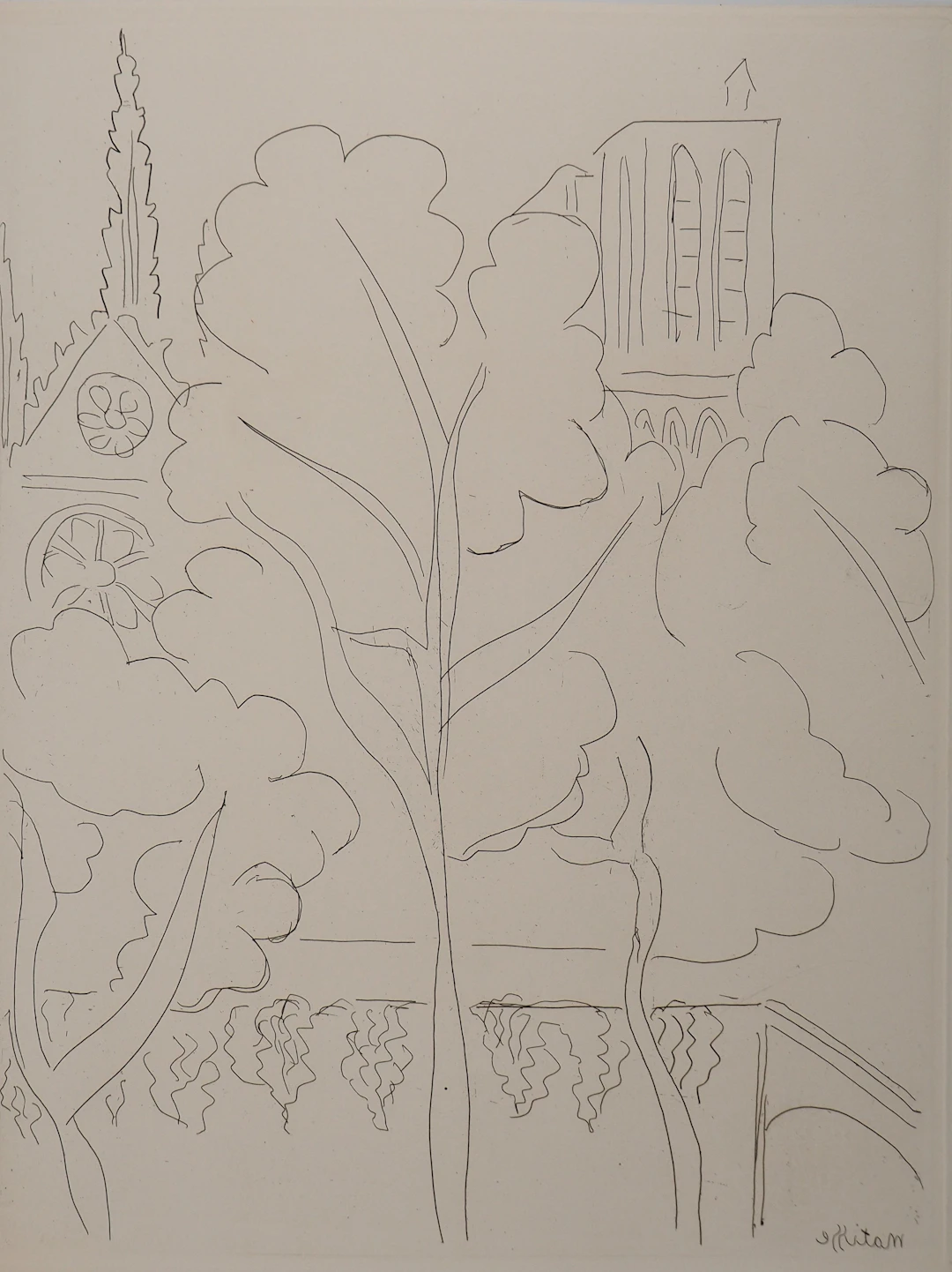 Henri MATISSE : Les tours de Notre Dame, Gravure originale signée