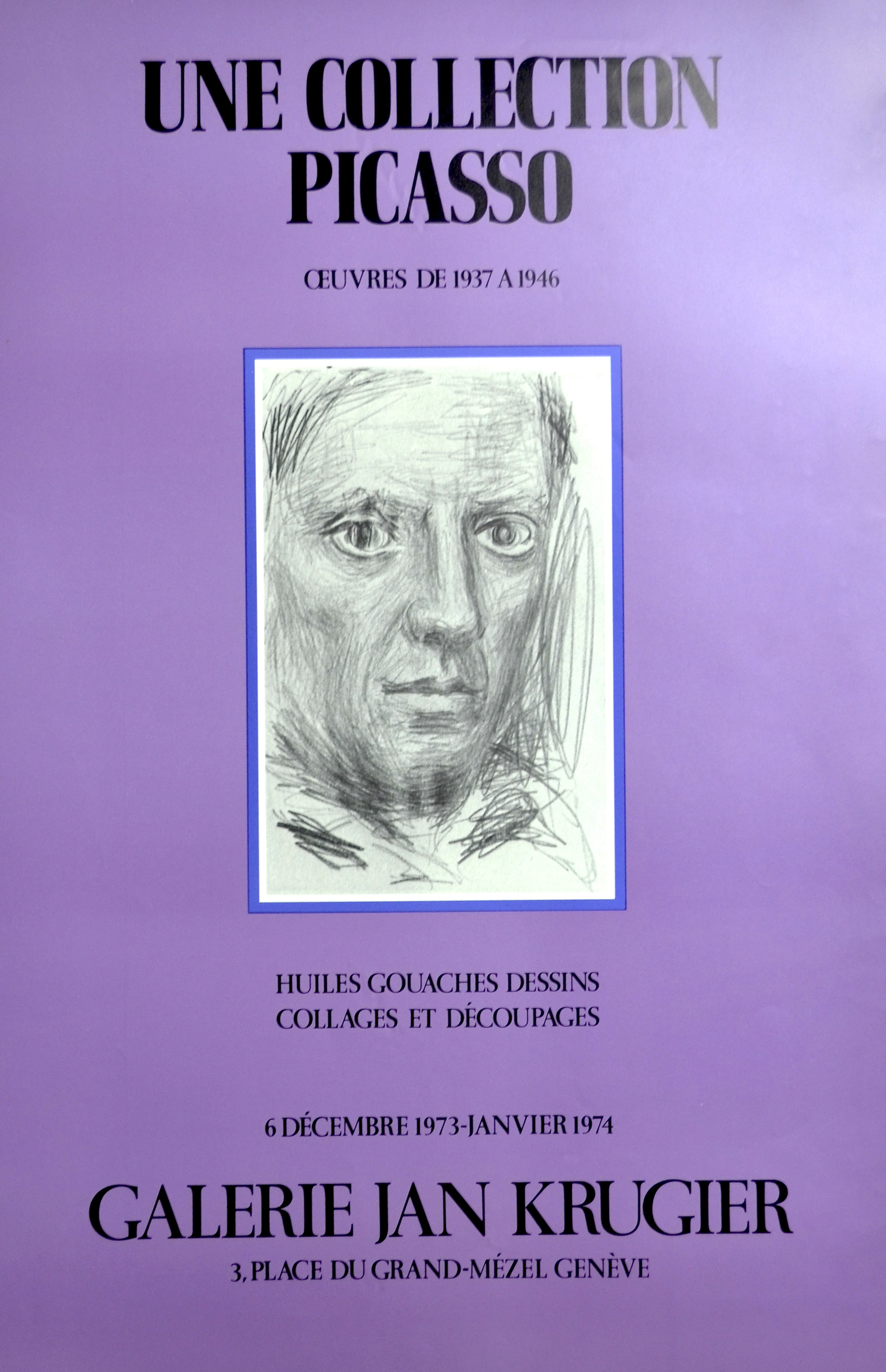 Picasso, affiche Galerie Krugier, 1974