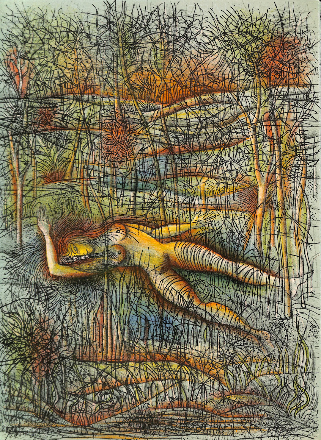 Jean CARZOU - La beauté endormie, 1978 - Lithographie originale signée