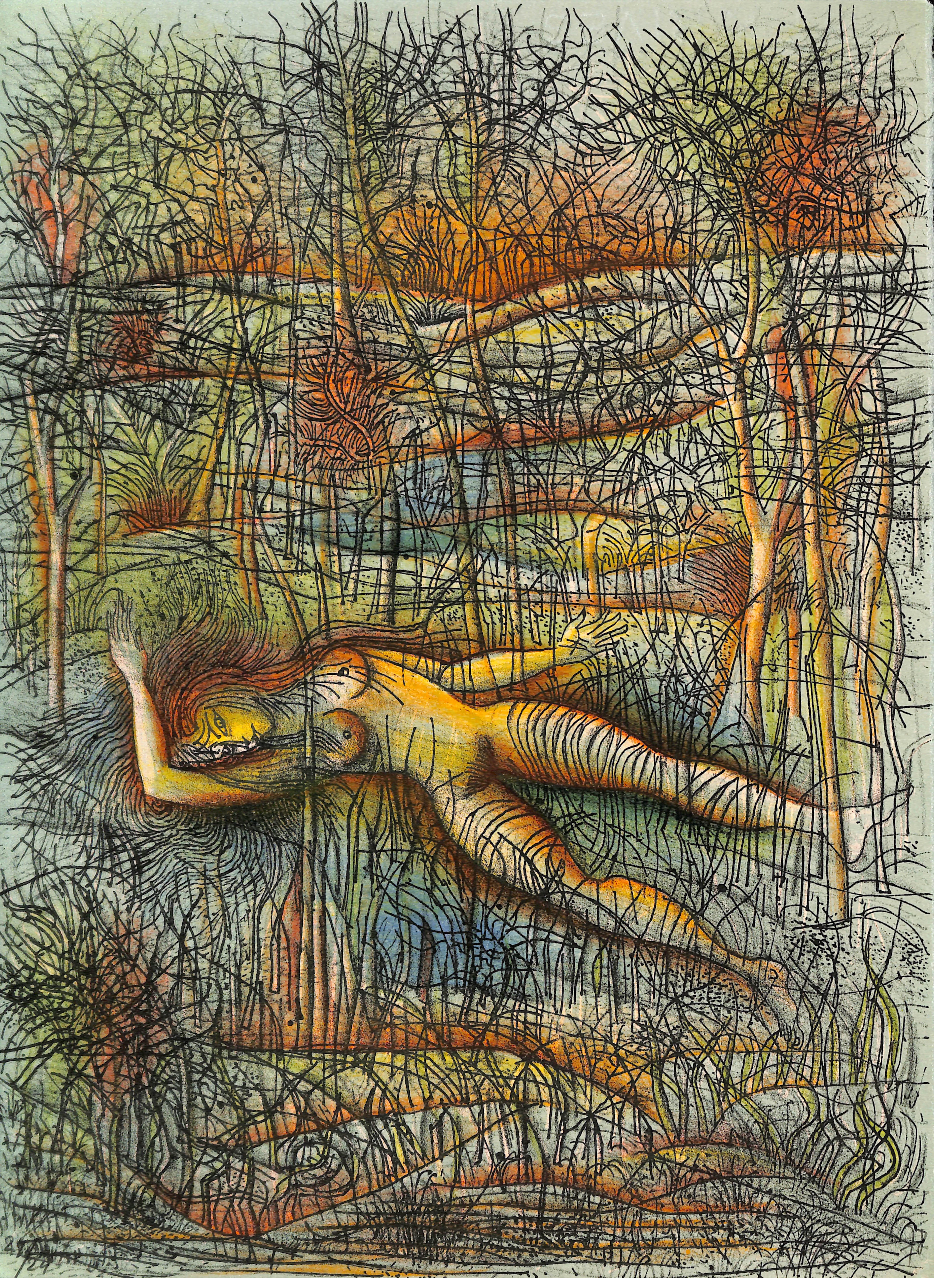 Jean CARZOU - La beauté endormie, 1978 - Lithographie originale signée