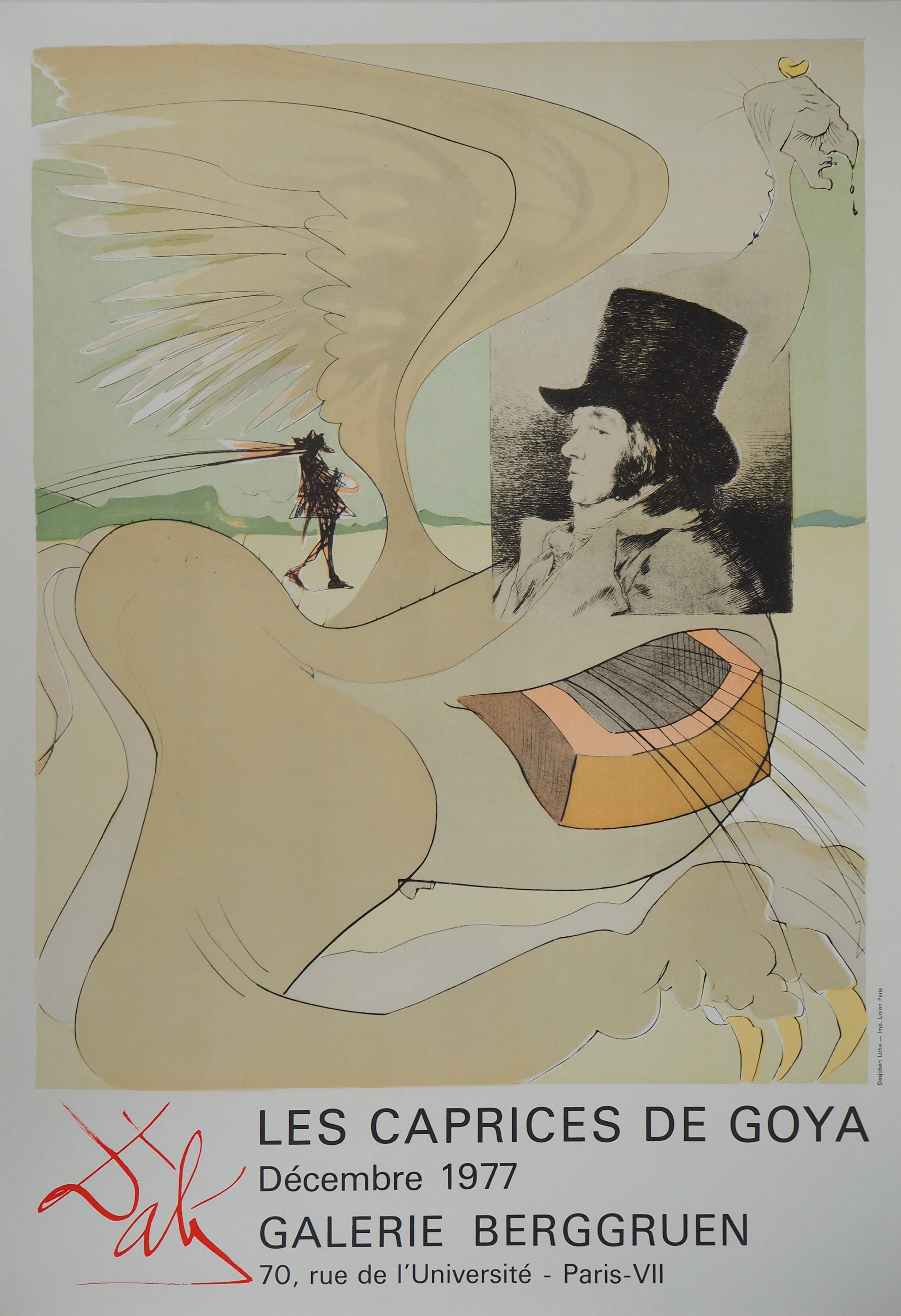 Salvador DALI - Les Caprices de Goya, 1977 - Affiche lithographique