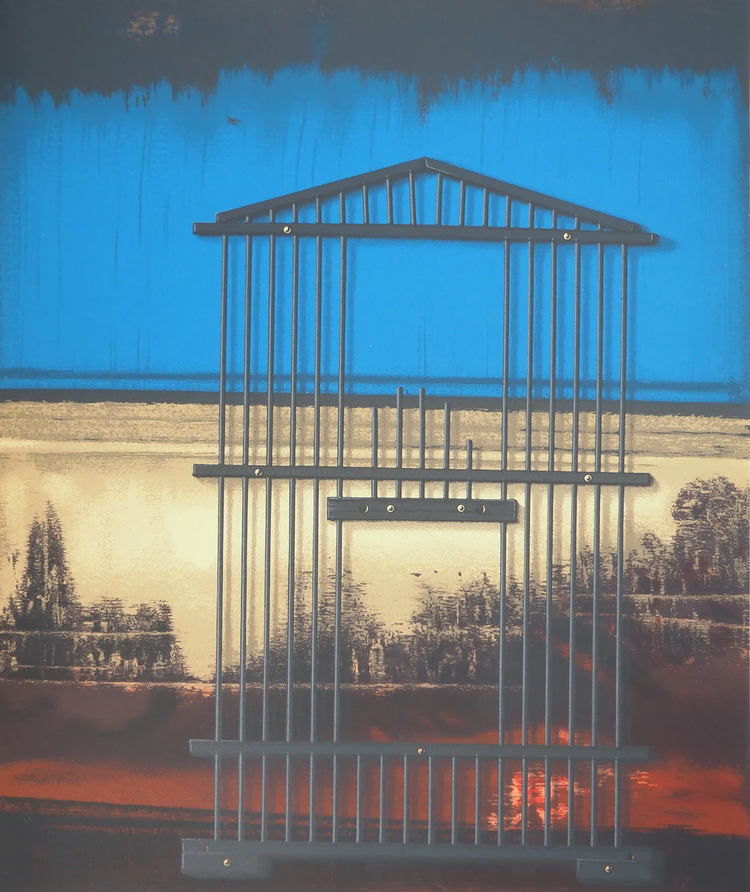 Max ERNST : Portail à ciel ouvert, Lithographie originale