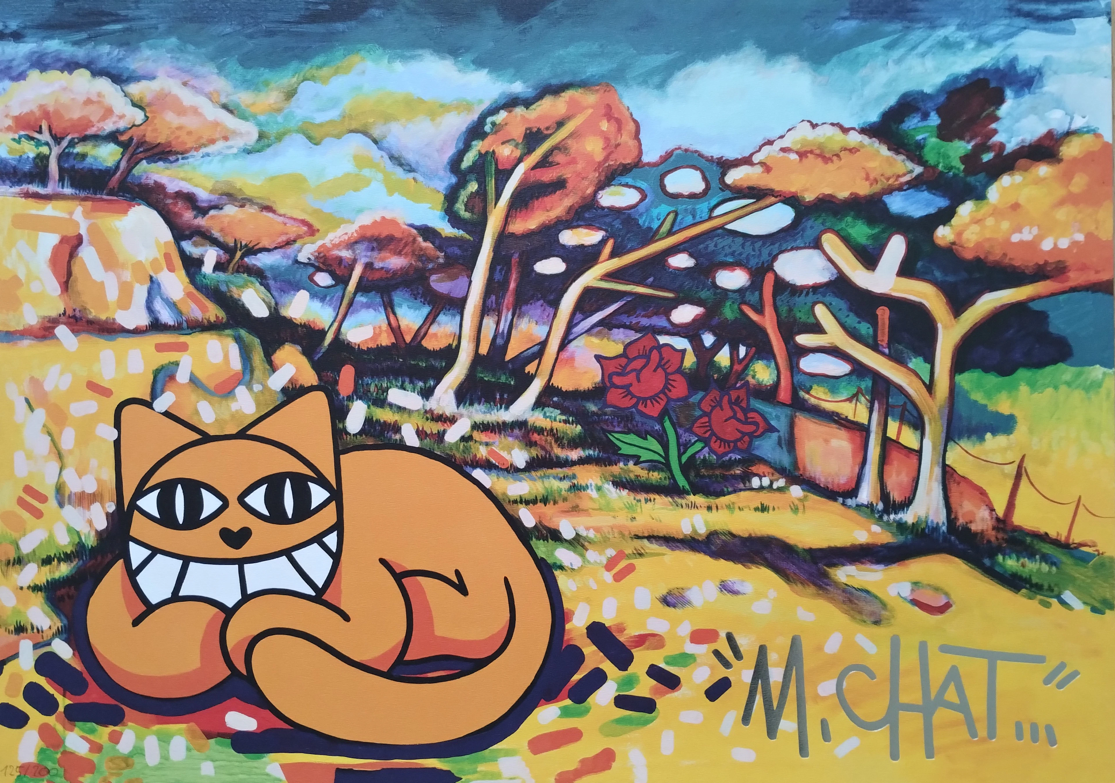 M Chat (1977) - Estaque, Braque 1906 - sérigraphie signée