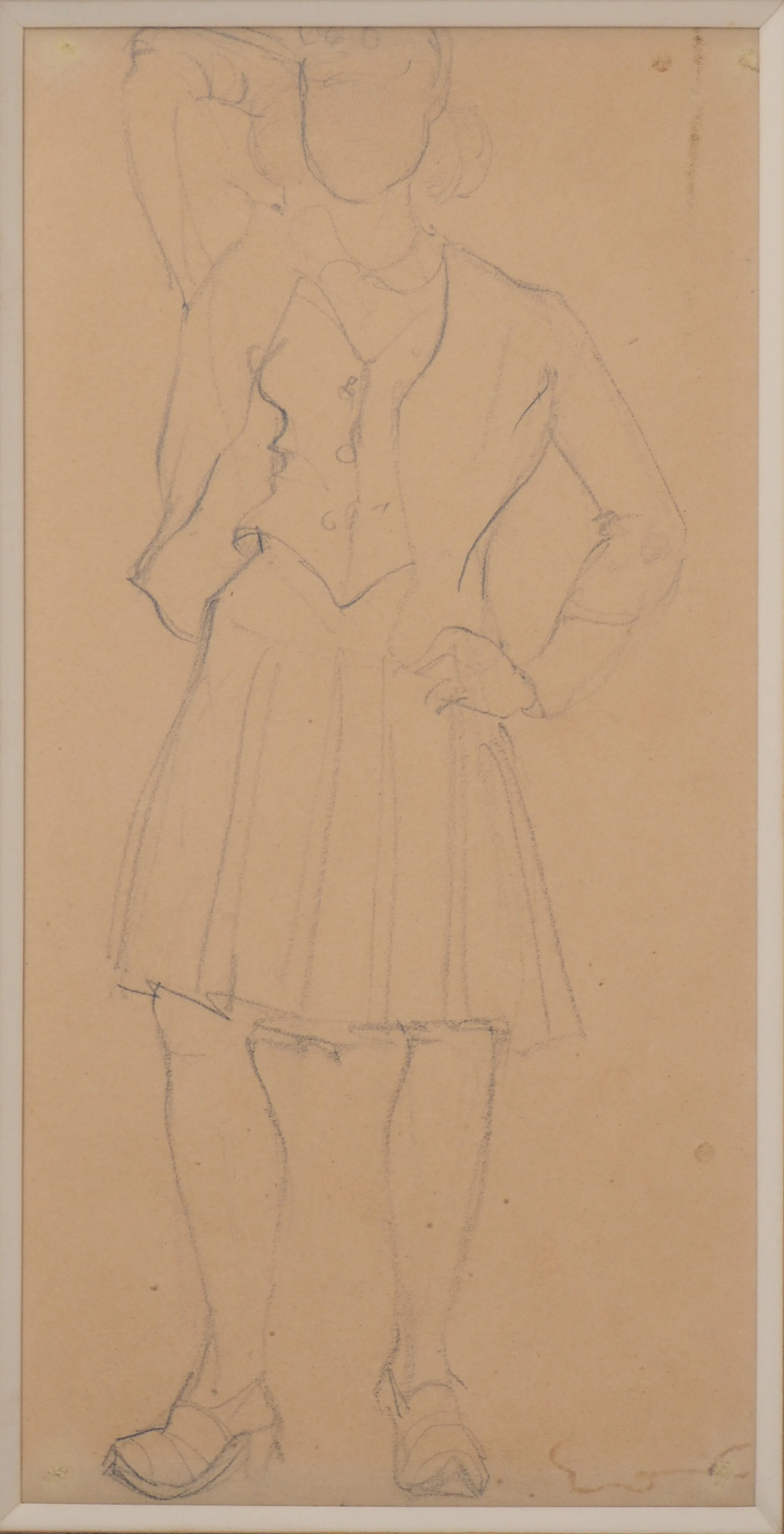 Emile Othon FRIESZ - Femme debout, c. 1920 - Dessin original, signé
