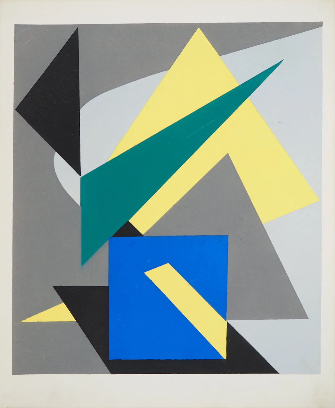 André BLOC : Abstraction géométrique, Lithographie et pochoir