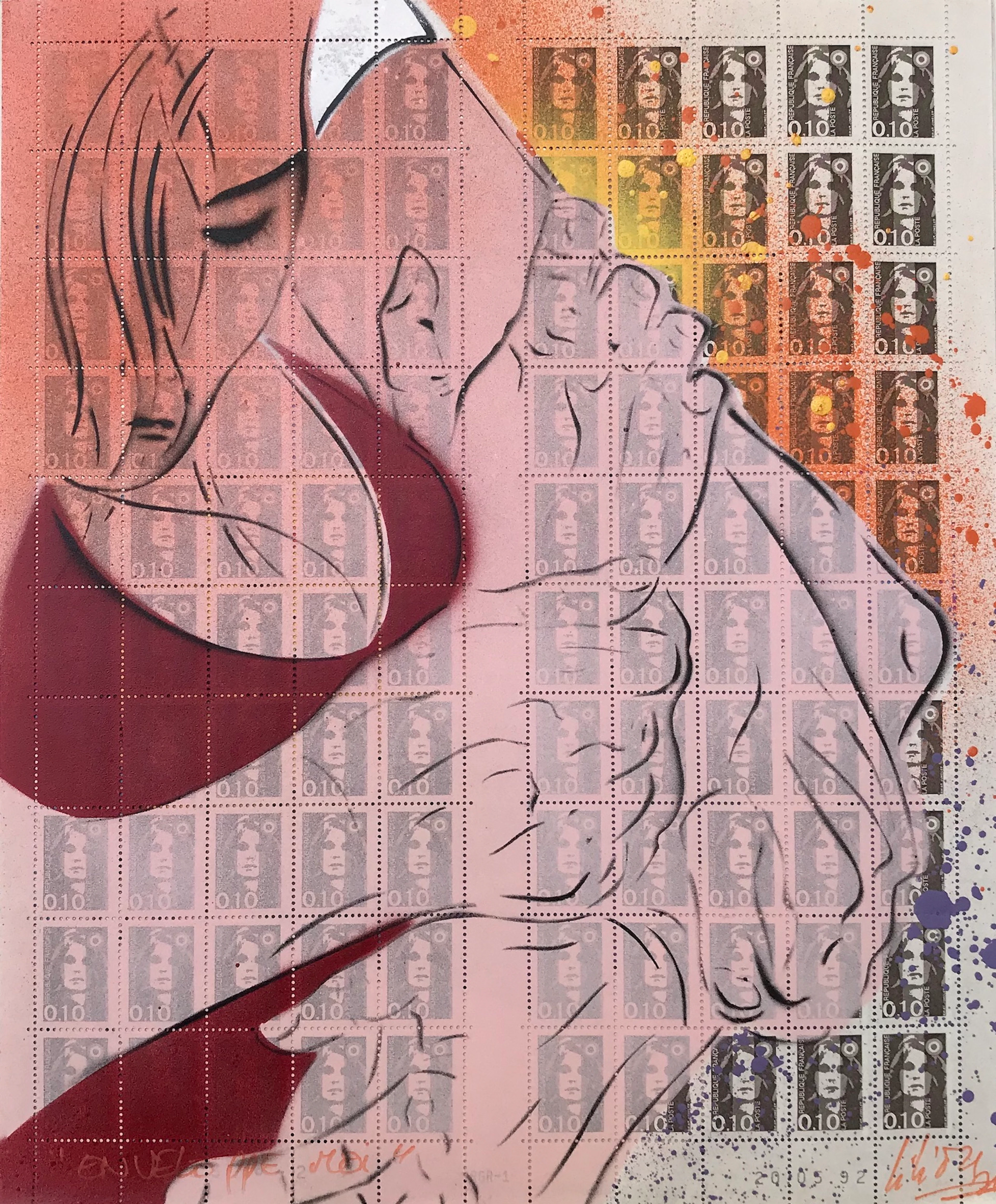 Christophe STOUVENEL - Enveloppe Moi, 2021 - Pochoir