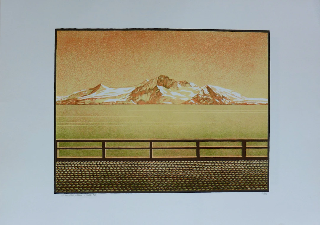 Vicente PASCUAL RODRIGO - Las grandes montanas - Lithographie signée au crayon