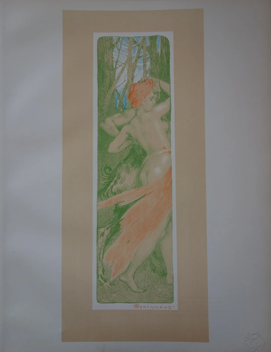 Emile BERCHMANS - Renouveau, Lithographie originale signée