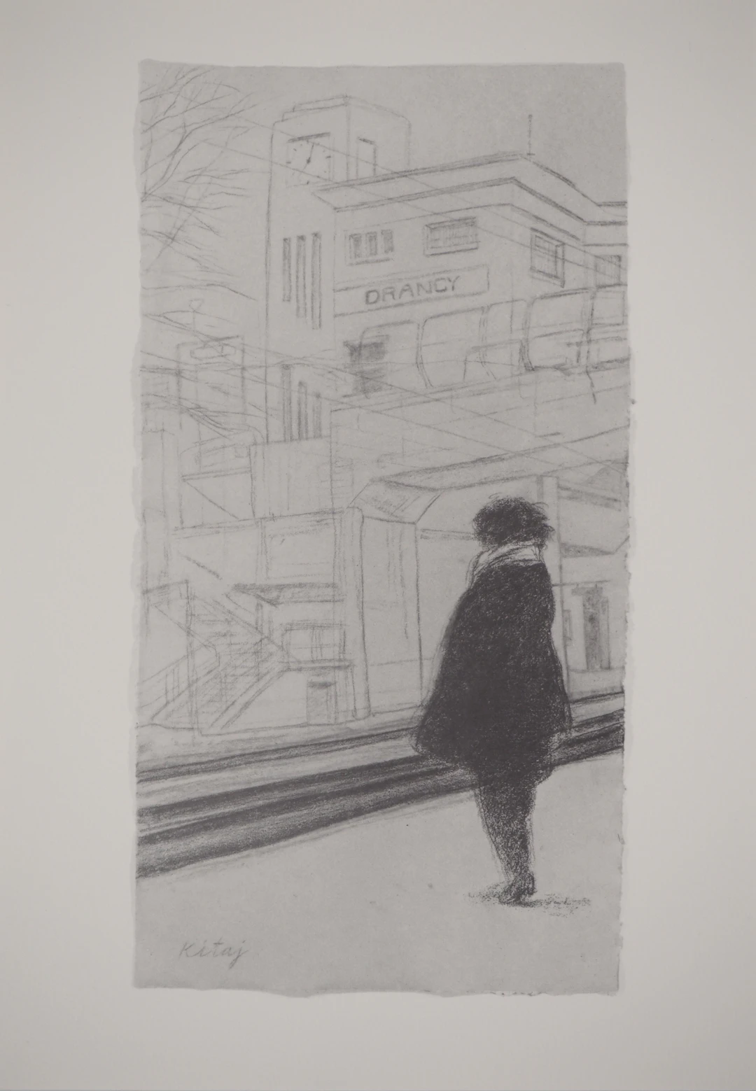 Ronald KITAJ : Souvenir, Anne à Drancy, Héliogravure signée dans la planche