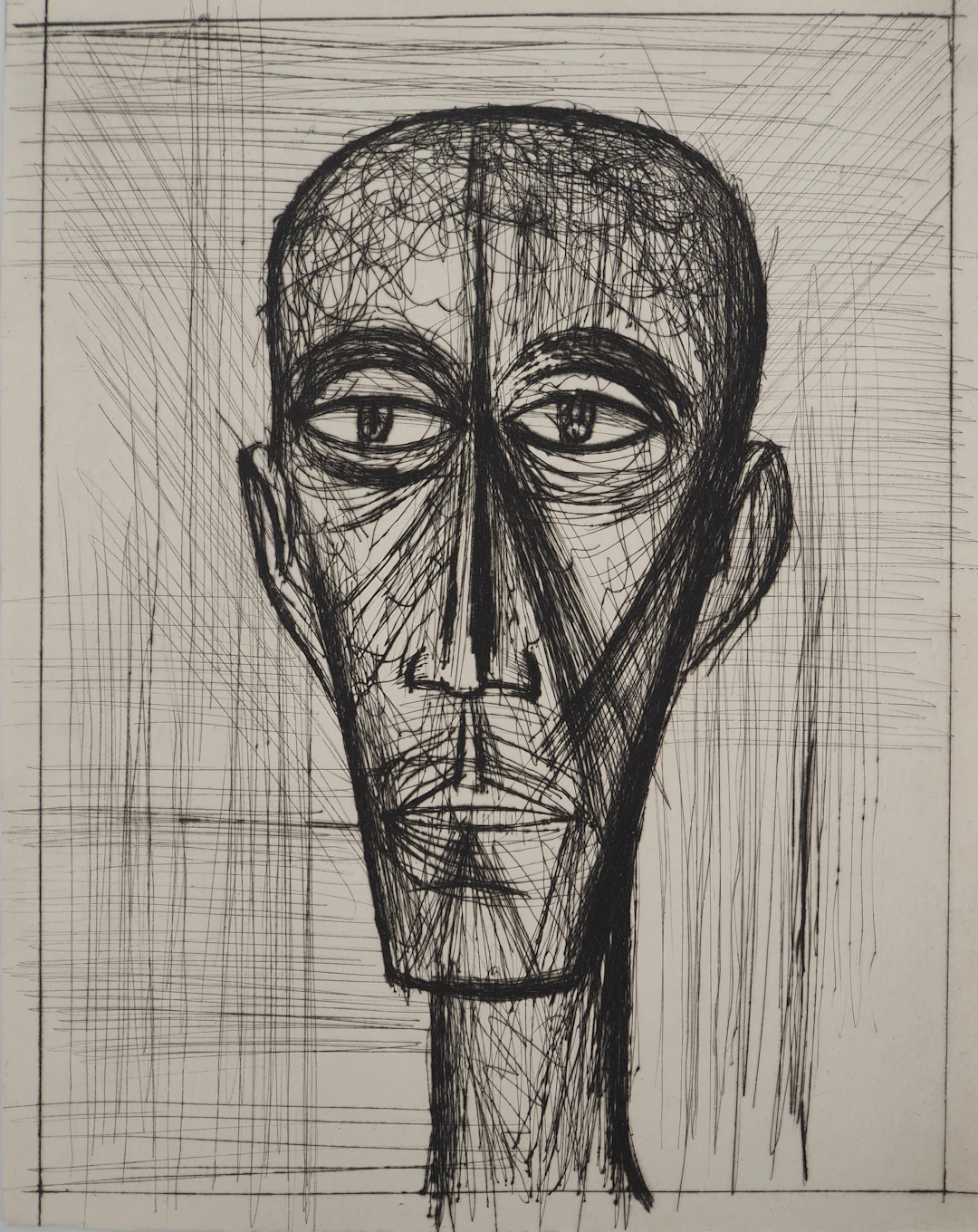 Bernard BUFFET : Portrait de Cyrano, Gravure originale