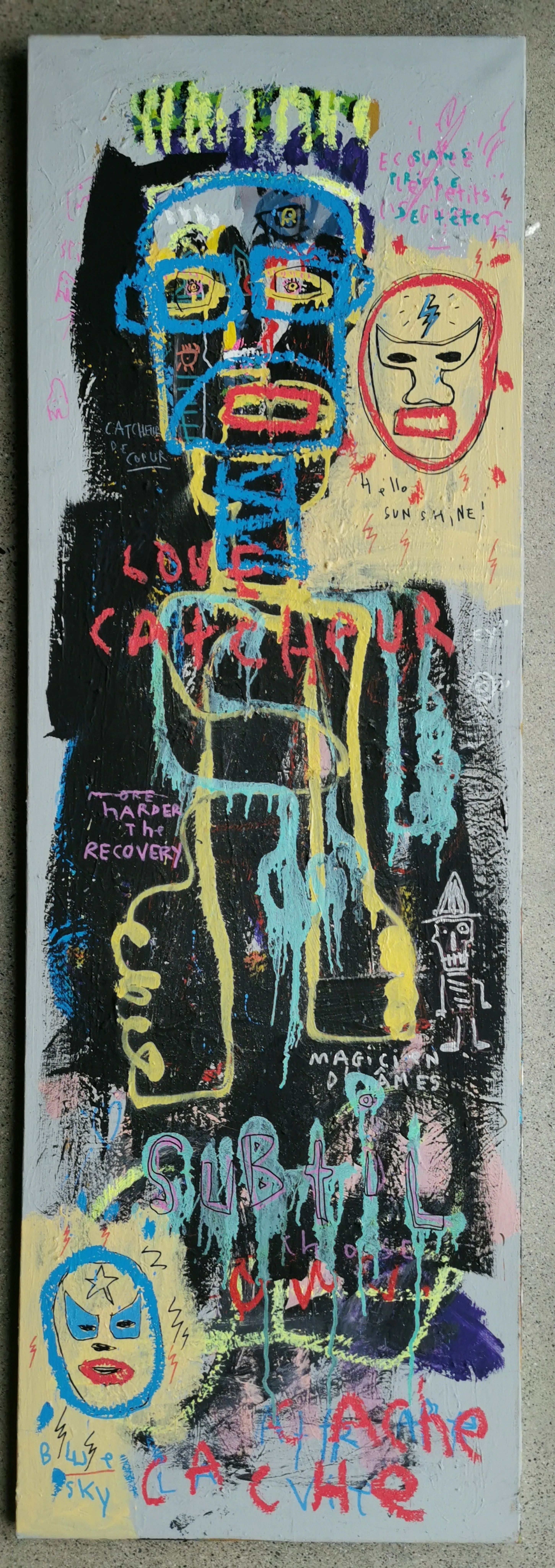 Jazzu - Sans prise de tête. acrylique sur toile/chassis .signée. certificat