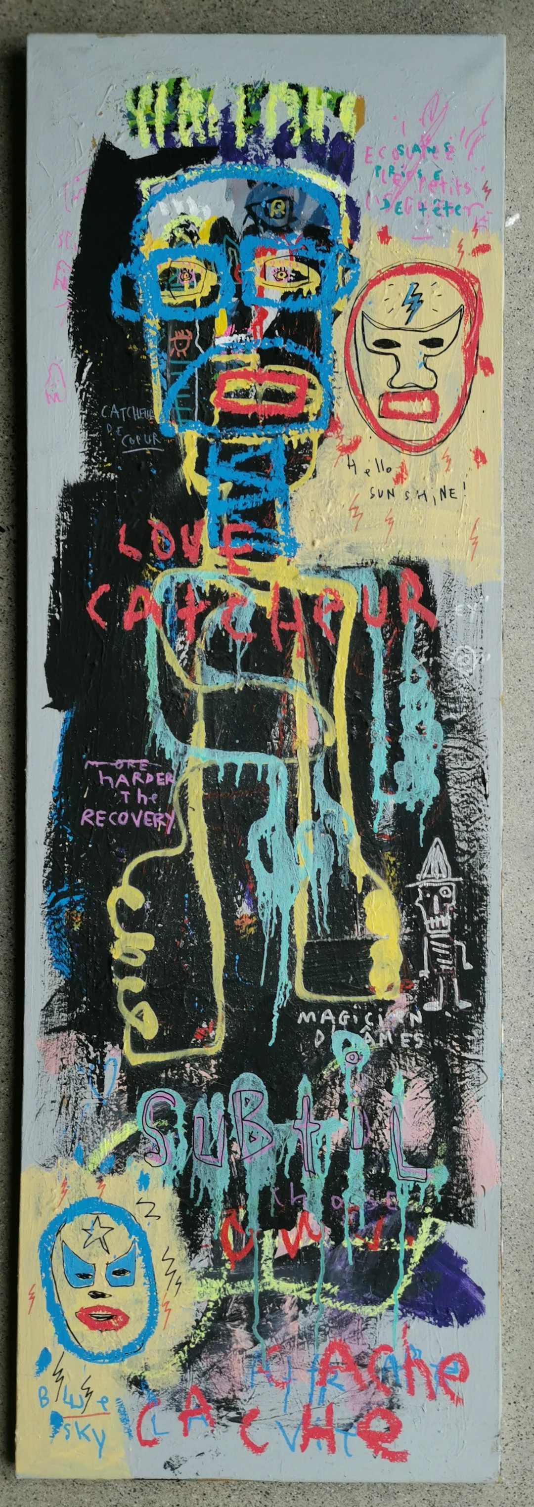 Jazzu - Sans prise de tête. acrylique sur toile/chassis .signée. certificat
