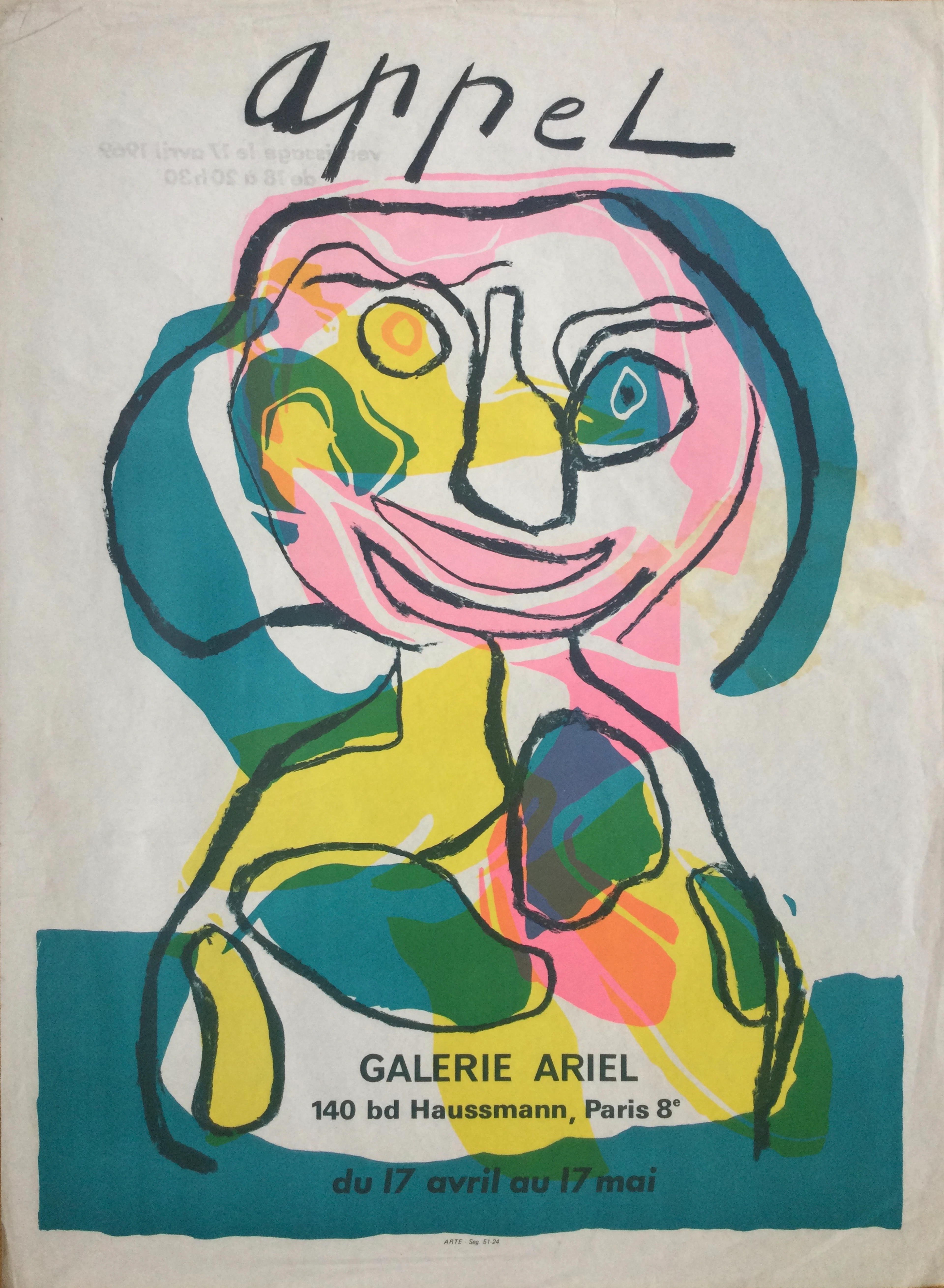 Karel APPEL - Affiche lithographique,1969