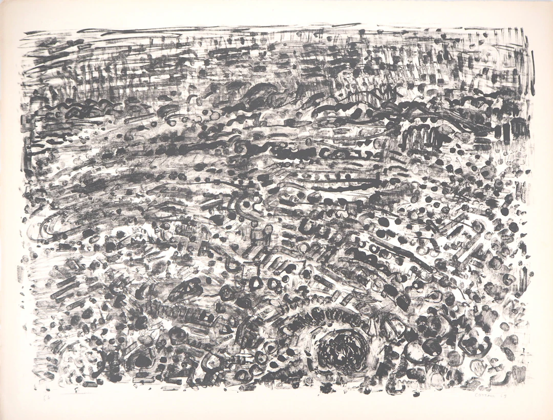 André COTTAVOZ : La ville animée - Lithographie Originale Signée et numérotée