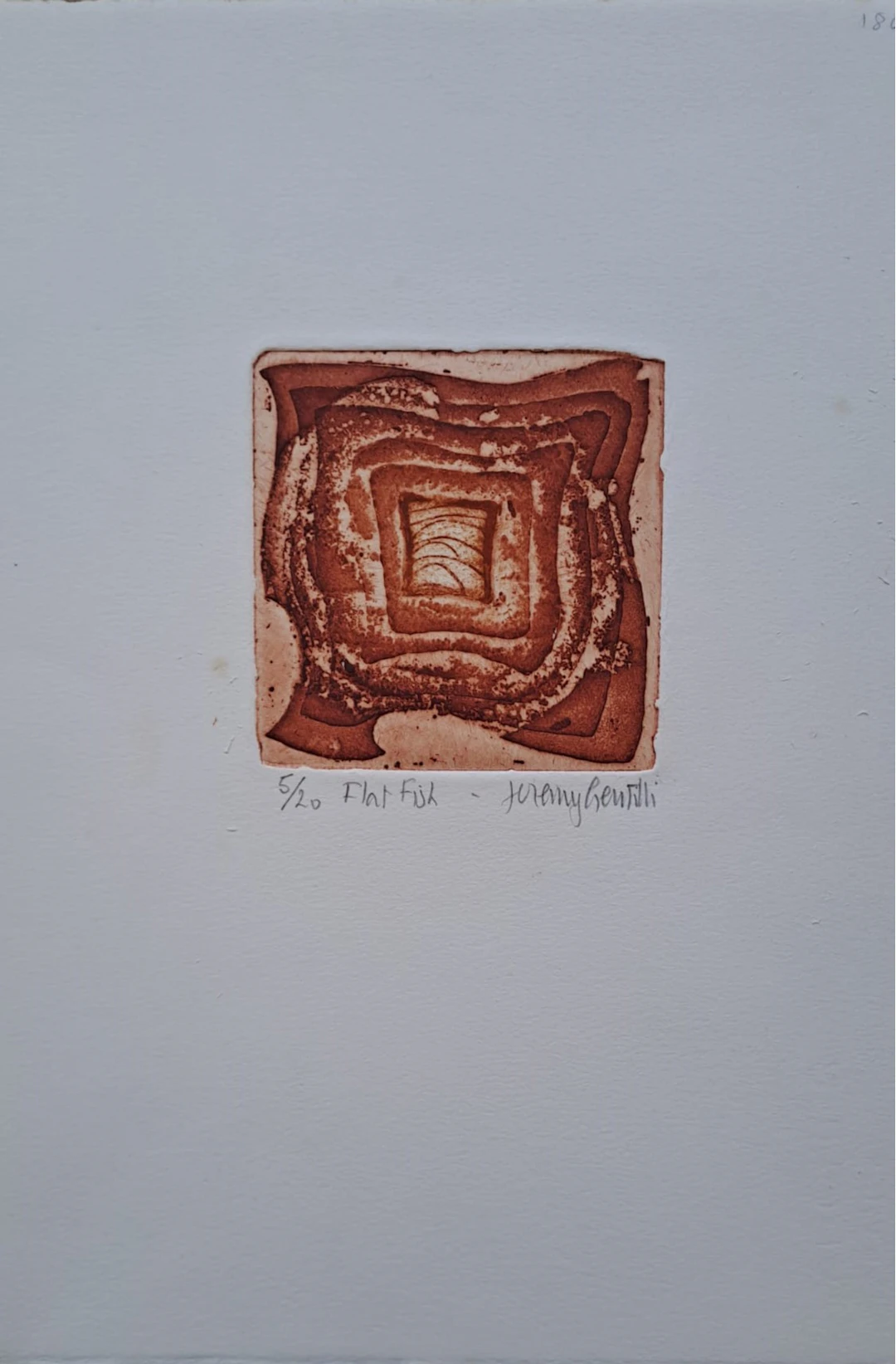 Jérémy Gentilli - Flat fish - Eau-forte signée et numérotée au crayon