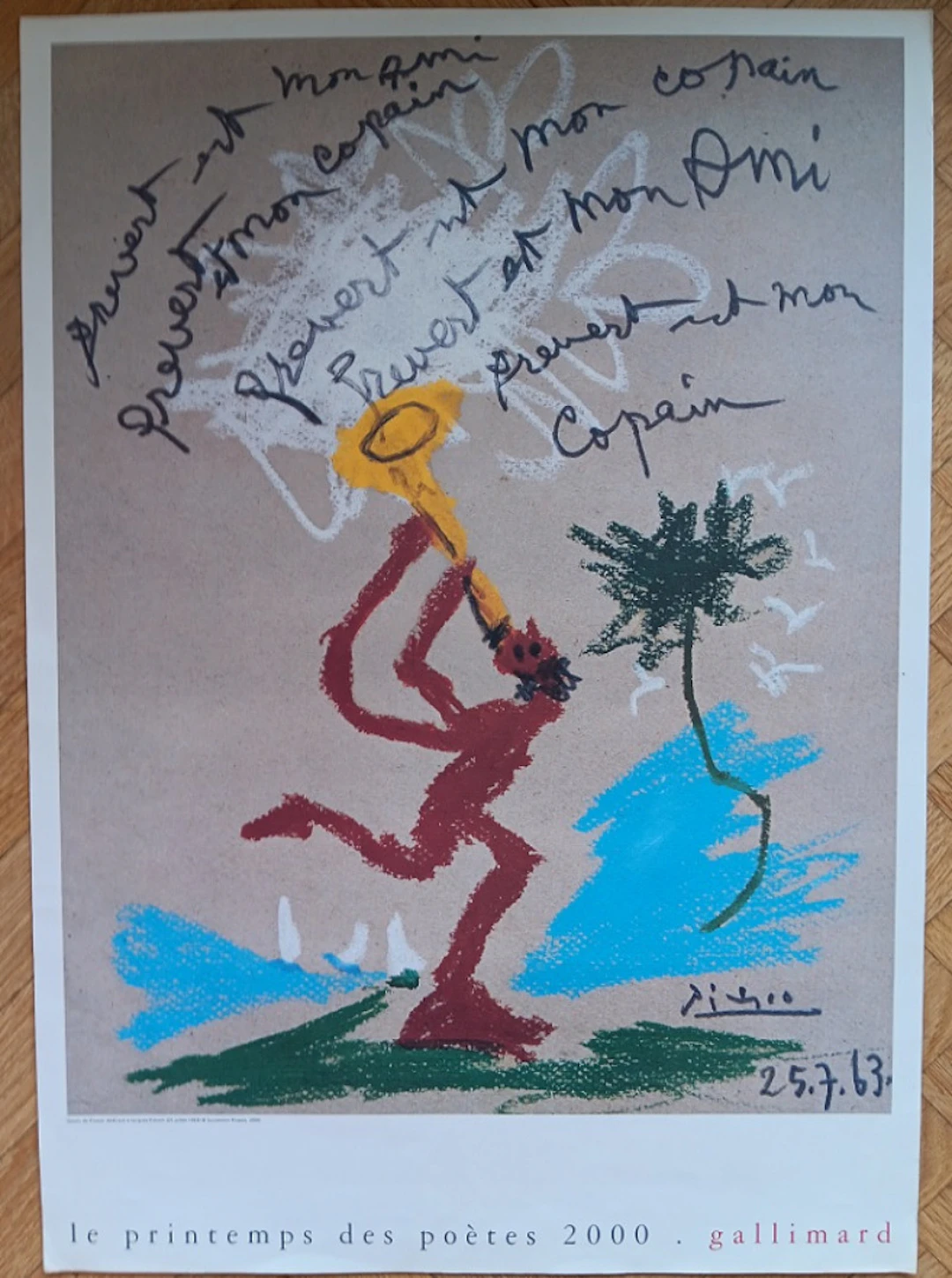 Pablo Picasso - Affiche originale Le Printemps des Poètes - 2000