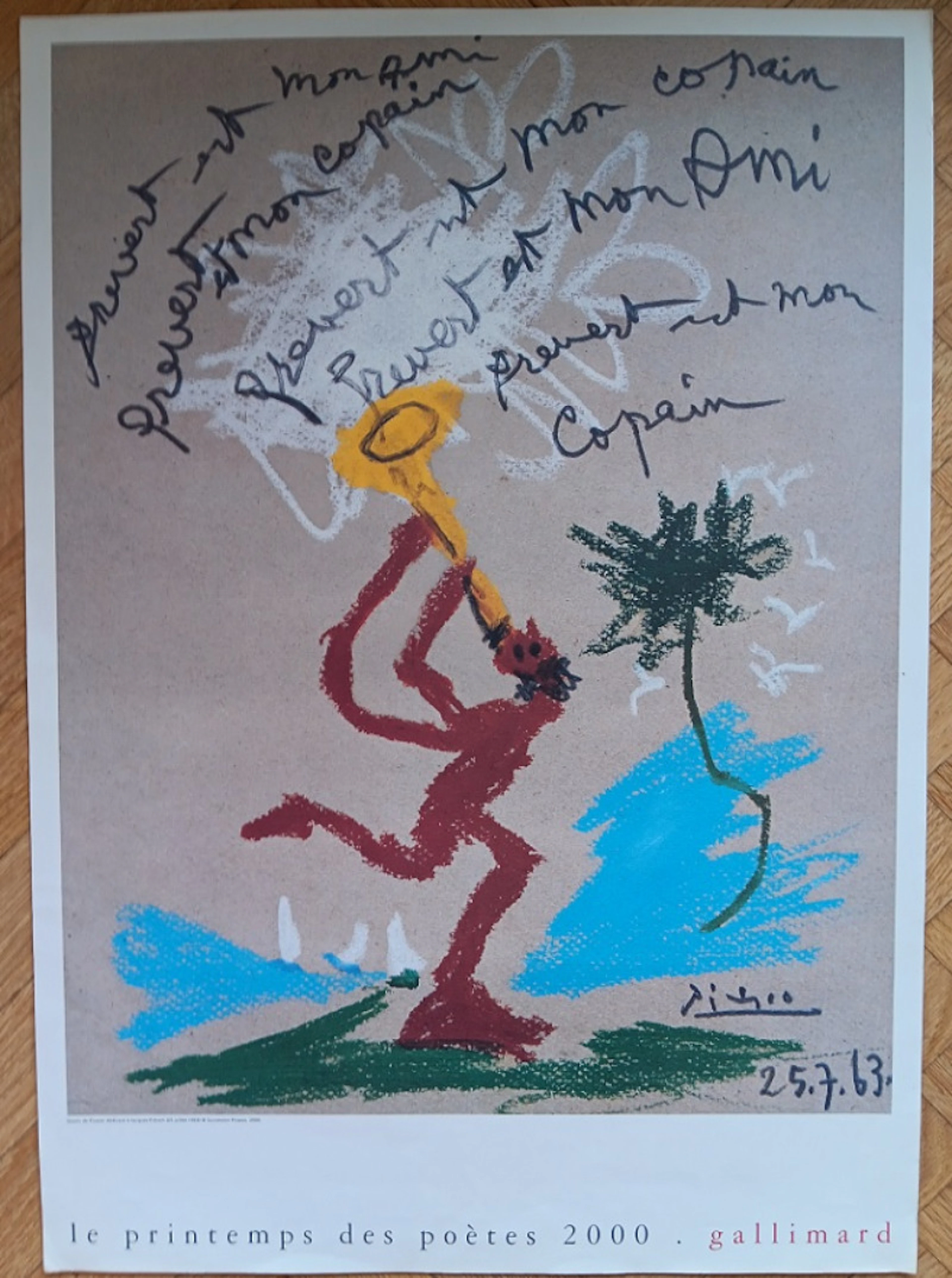 Pablo Picasso - Affiche originale Le Printemps des Poètes - 2000
