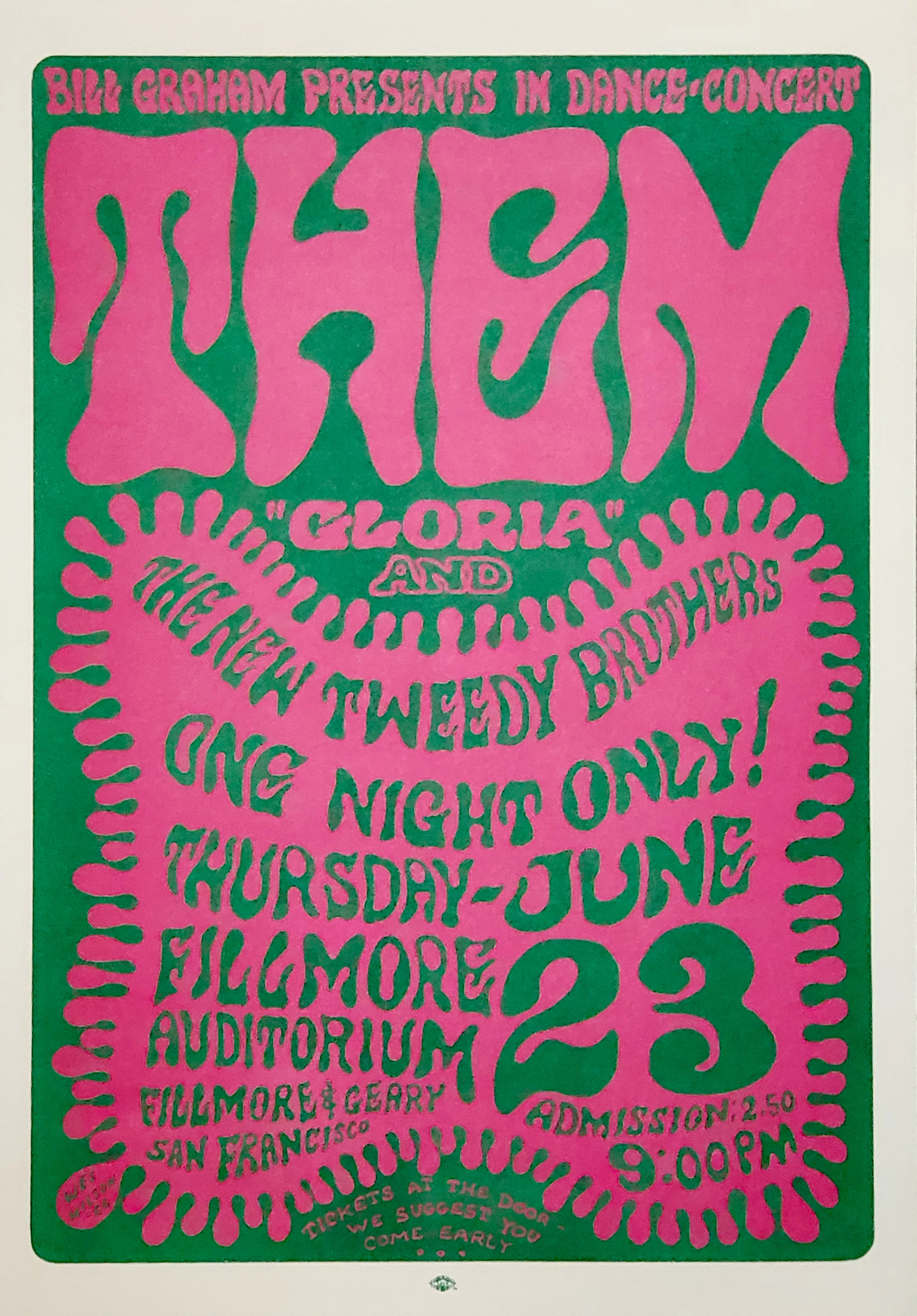 Wes Wilson, Fillmore : Gloria, lithographie, 1966