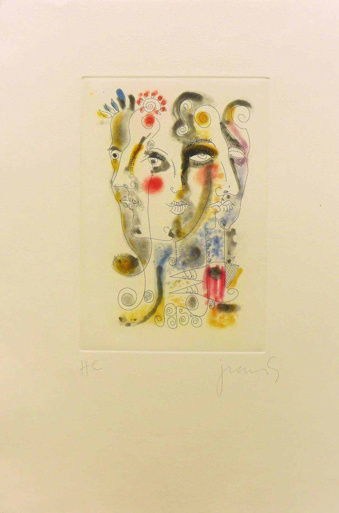 Juan Sebastian BARBERA - Encuentros 2, 1994 - Gravure signée au crayon
