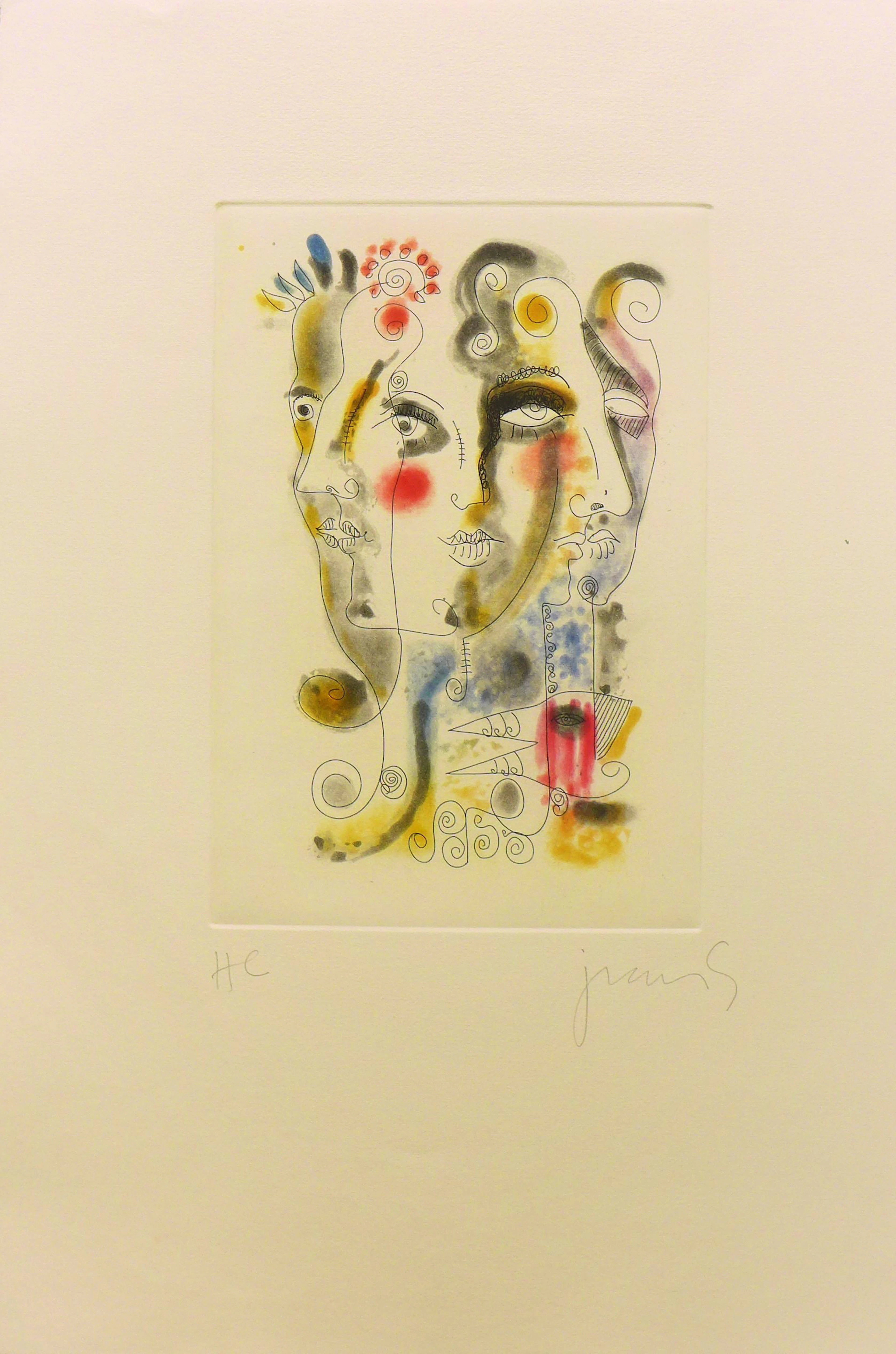 Juan Sebastian BARBERA - Encuentros 2, 1994 - Gravure signée au crayon