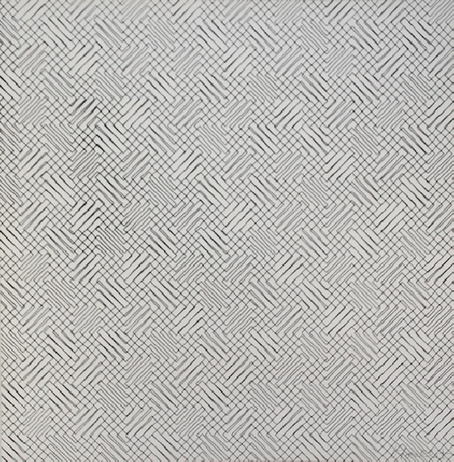François MORELLET - 2 trames de chevrons-positif, 1959 - Sérigraphie