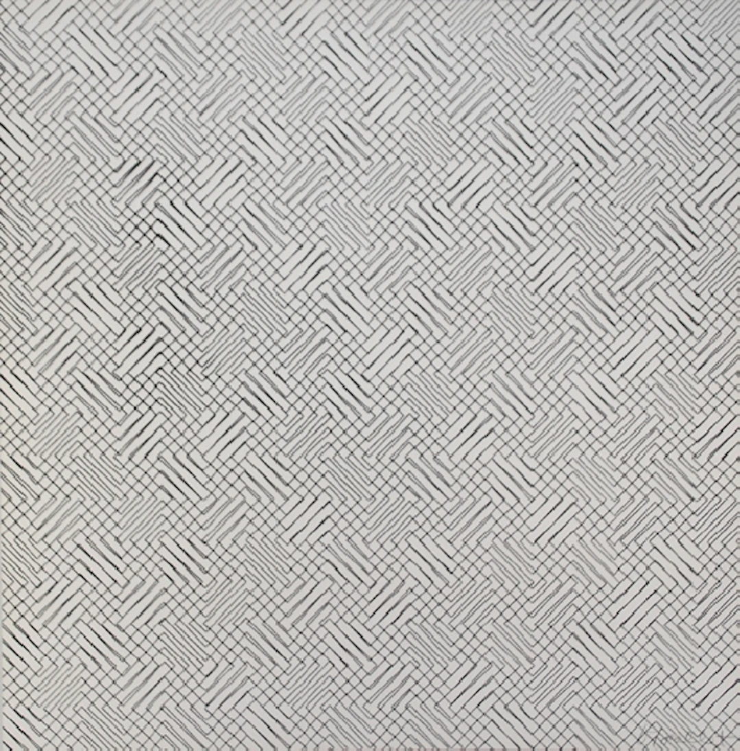François MORELLET - 2 trames de chevrons-positif, 1959 - Sérigraphie