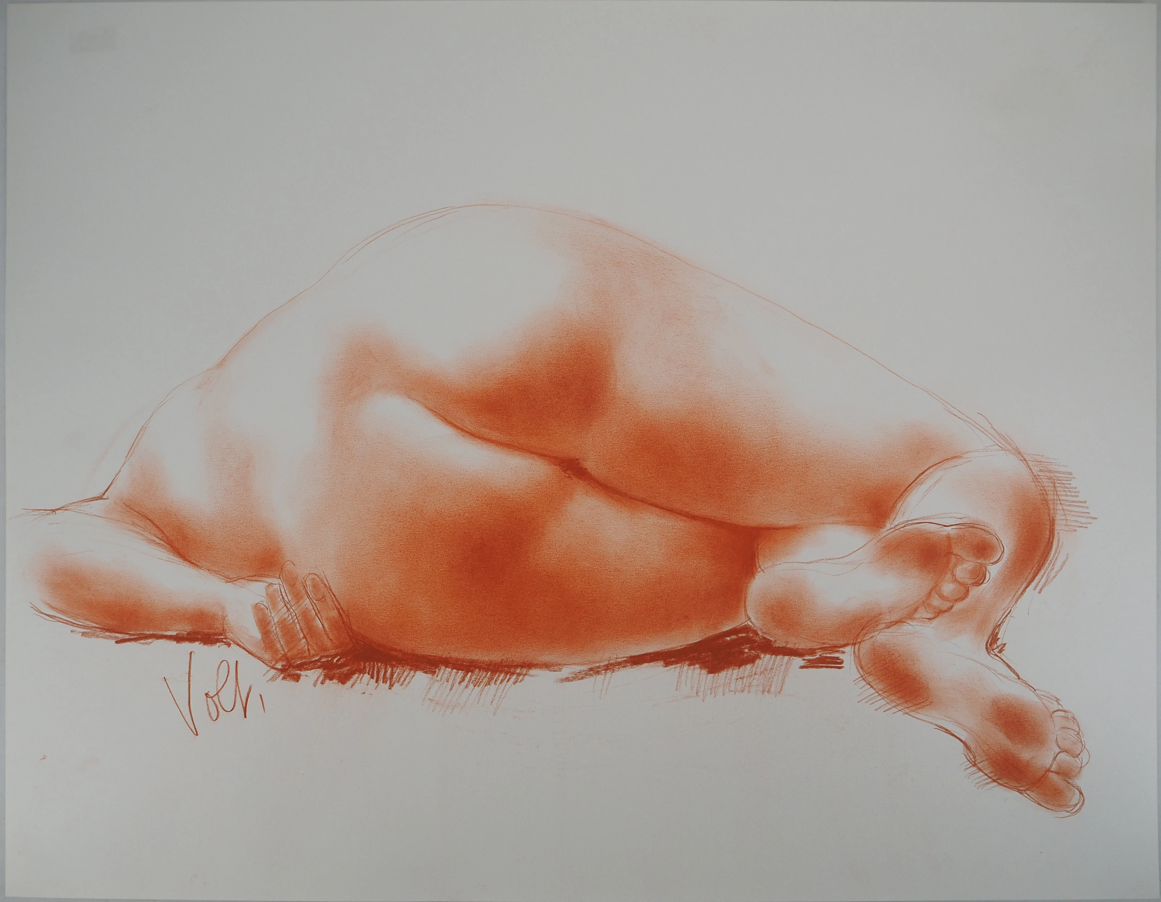 Antoniucci VOLTI - Modèle endormi - Dessin original signé