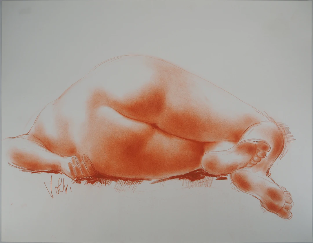 Antoniucci VOLTI - Modèle endormi - Dessin original signé