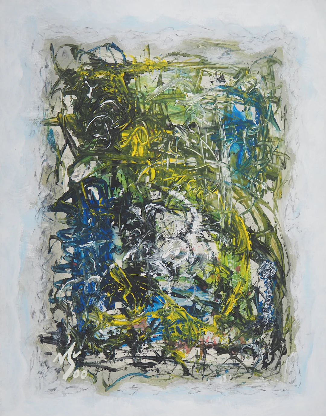 Michel GUIGNARD : Paysage fauve, 2000 - Acrylique et gouache originale signée