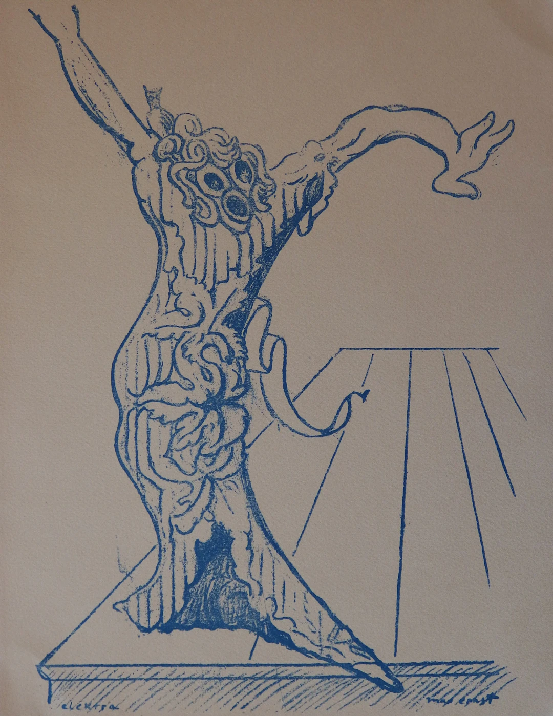 Max ERNST : Electra - Lithographie orignale signée