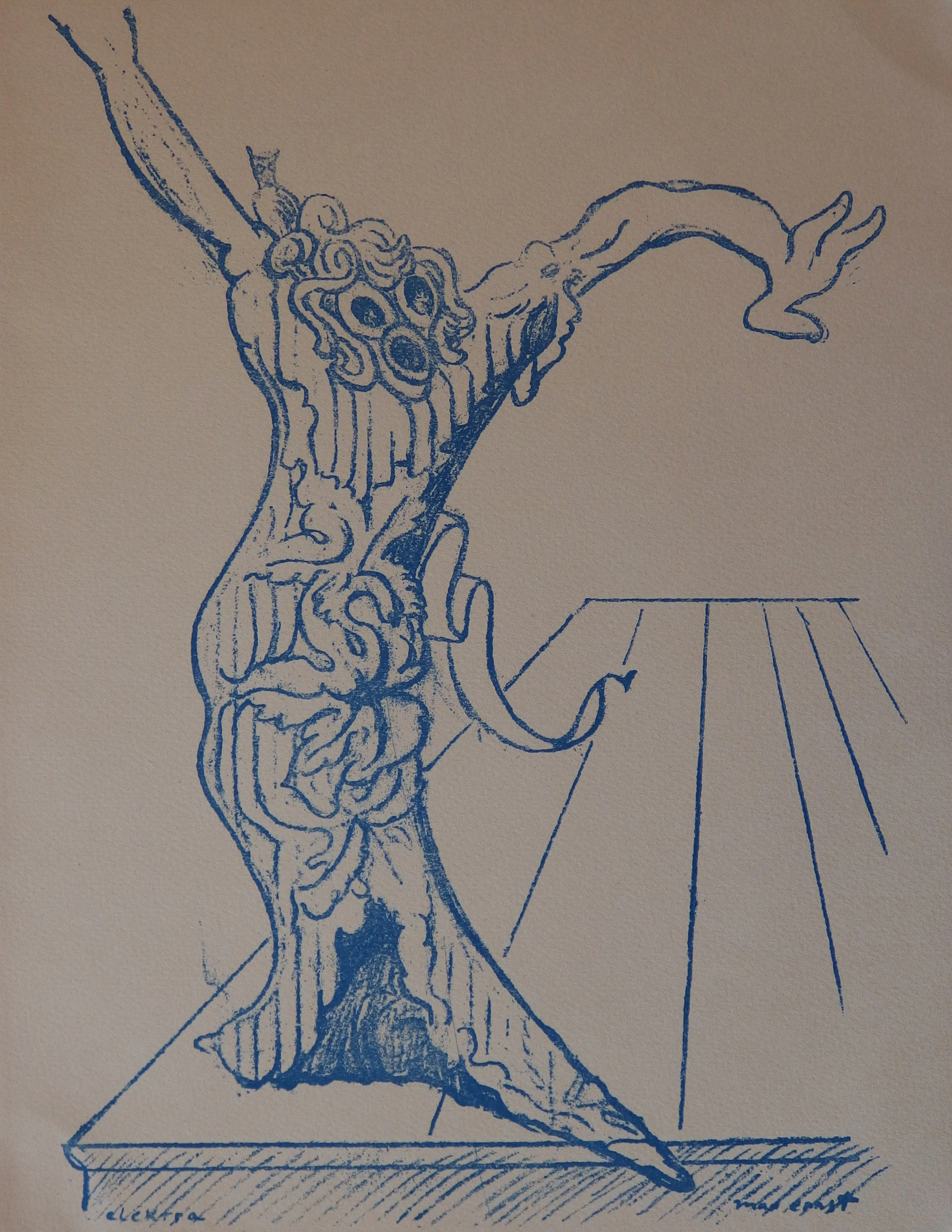 Max ERNST : Electra - Lithographie orignale signée