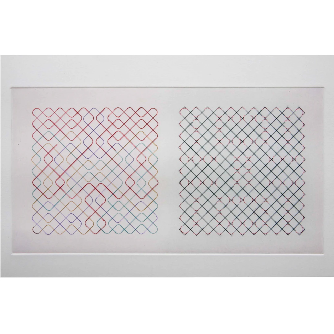 Bernard FRIZE - Composition, 2009 - Pointe Sèche signée