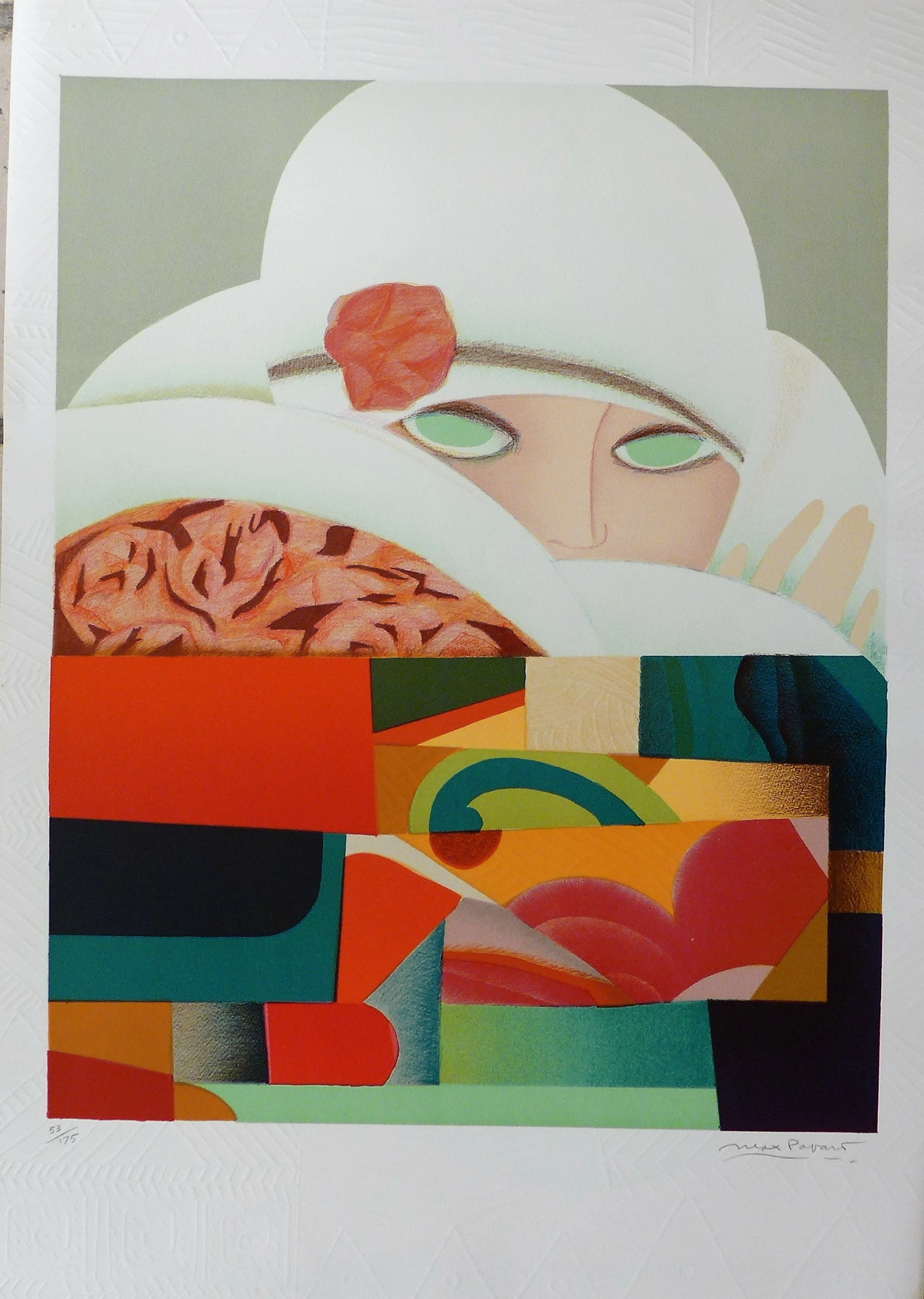 Max PAPART (1911-1994) - Séduction Lithographie signée sur papier gaufrée