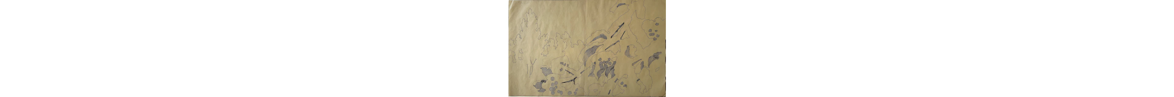 Emile GALLÉ - Etude pour un projet de décoration en marqueterie - Dessin