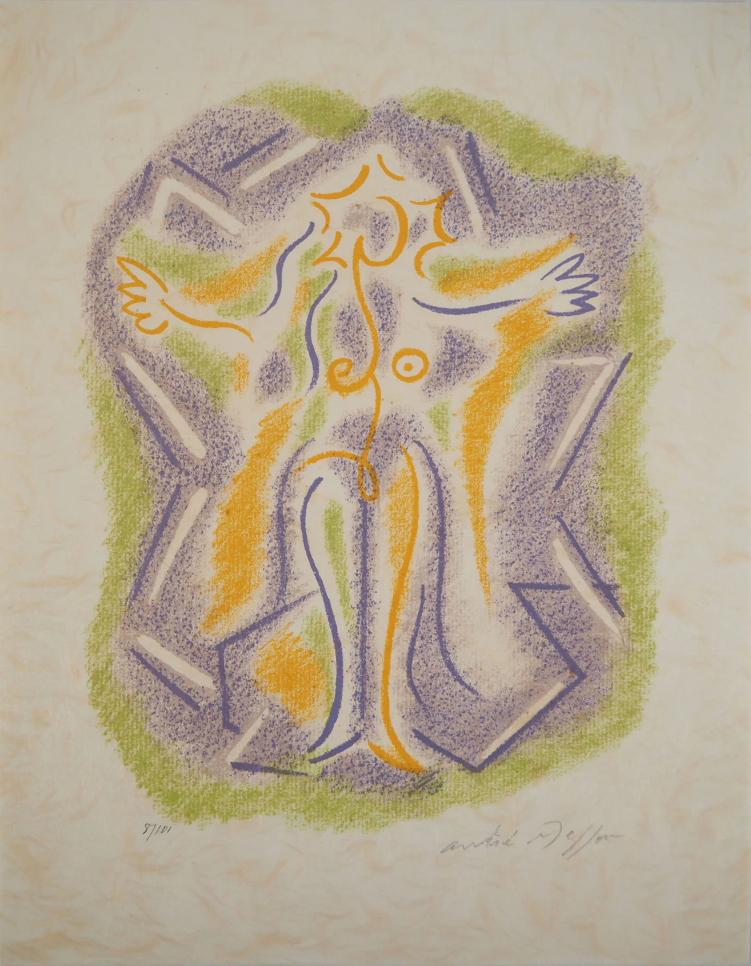 André MASSON : Sous le soleil - Lithographie originale signée